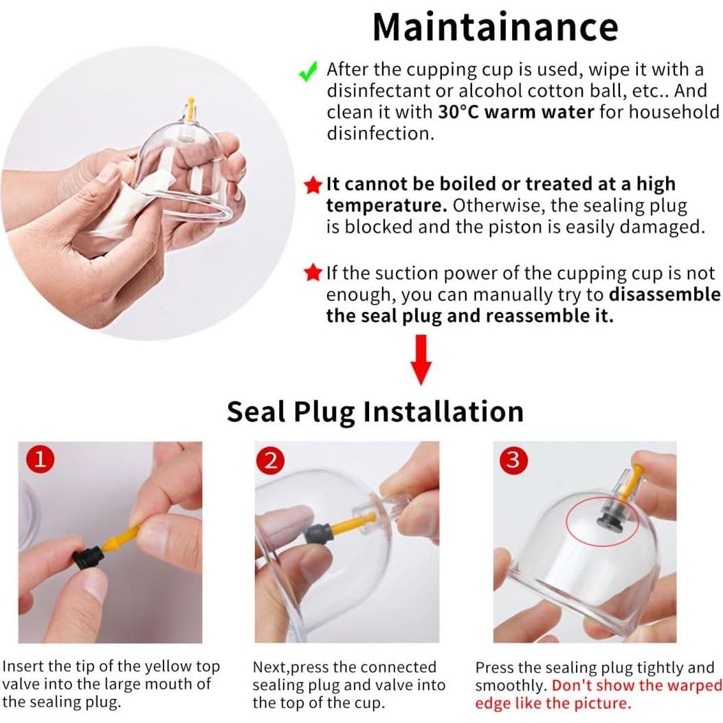 Kit de Ventosas DEFUNX 19 Tazas para Terapia de Masaje