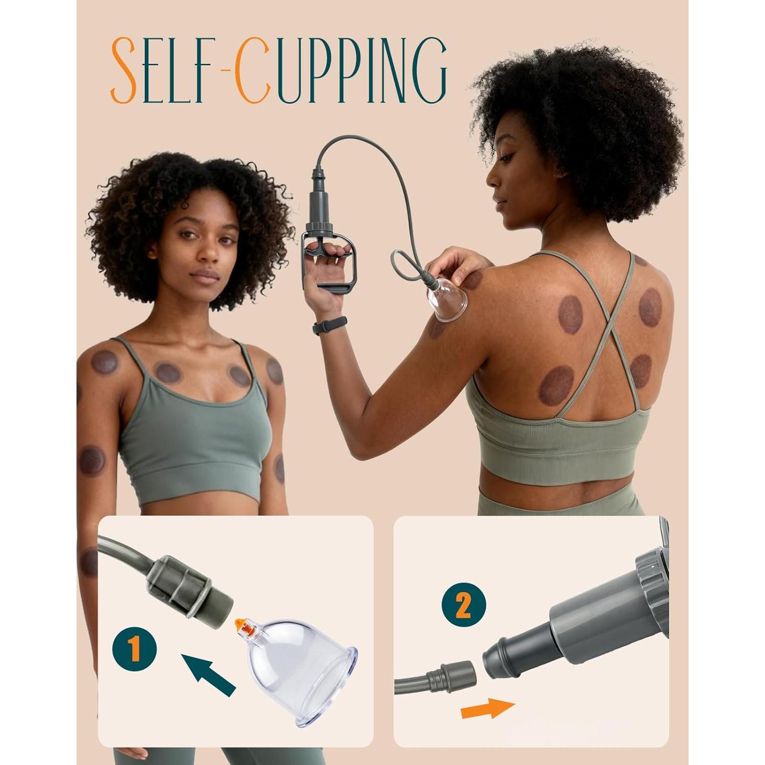 Juego de Ventosas de 12 Tazas DEFUNX para Masaje y Terapia