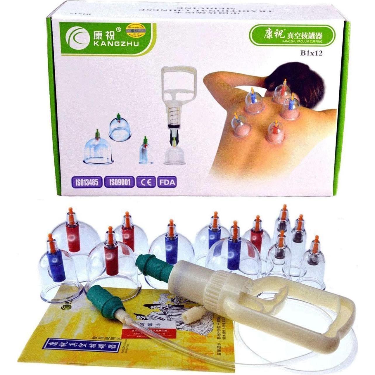 Set de Ventosas Biomagnéticas Kangzhu 12 Tazas con Bomba