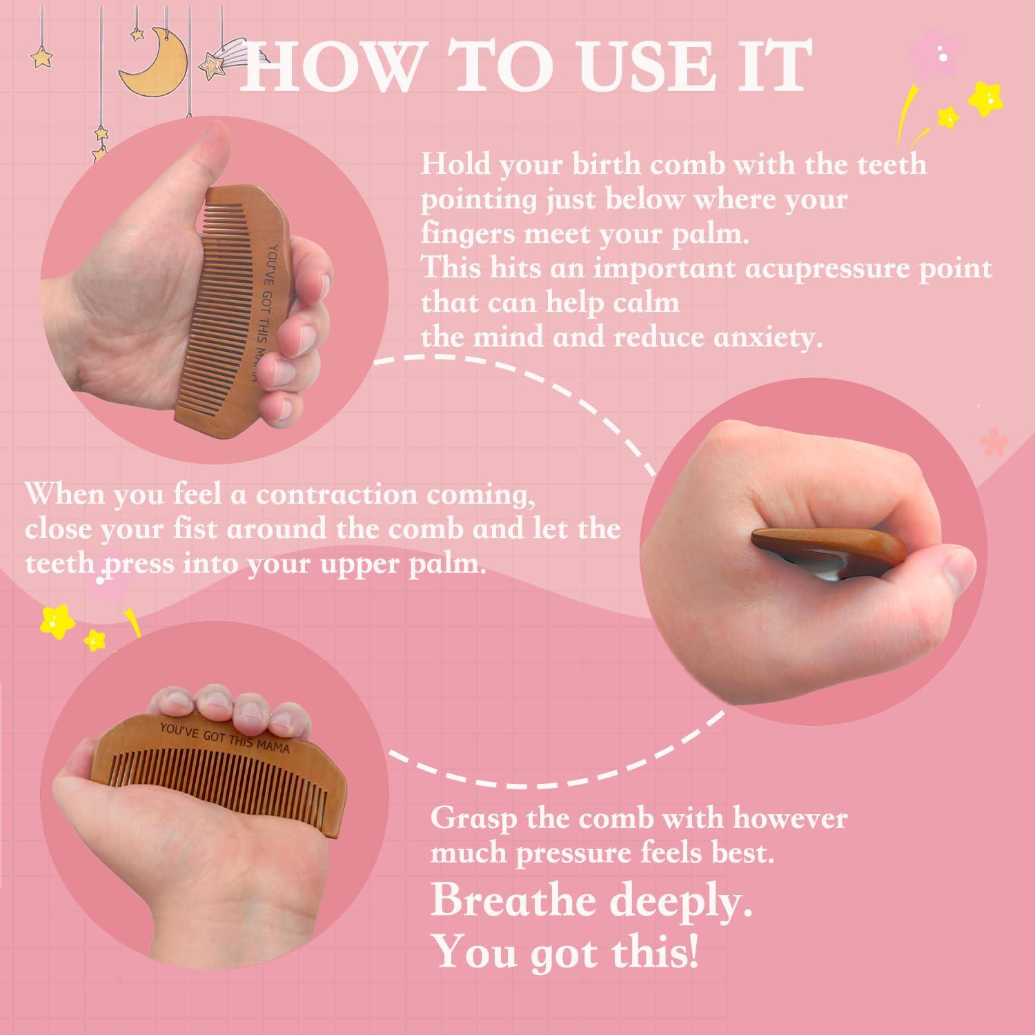 Juego de Bolas de Masaje y Peine de Parto FSYQUAST - Alivio Dolor