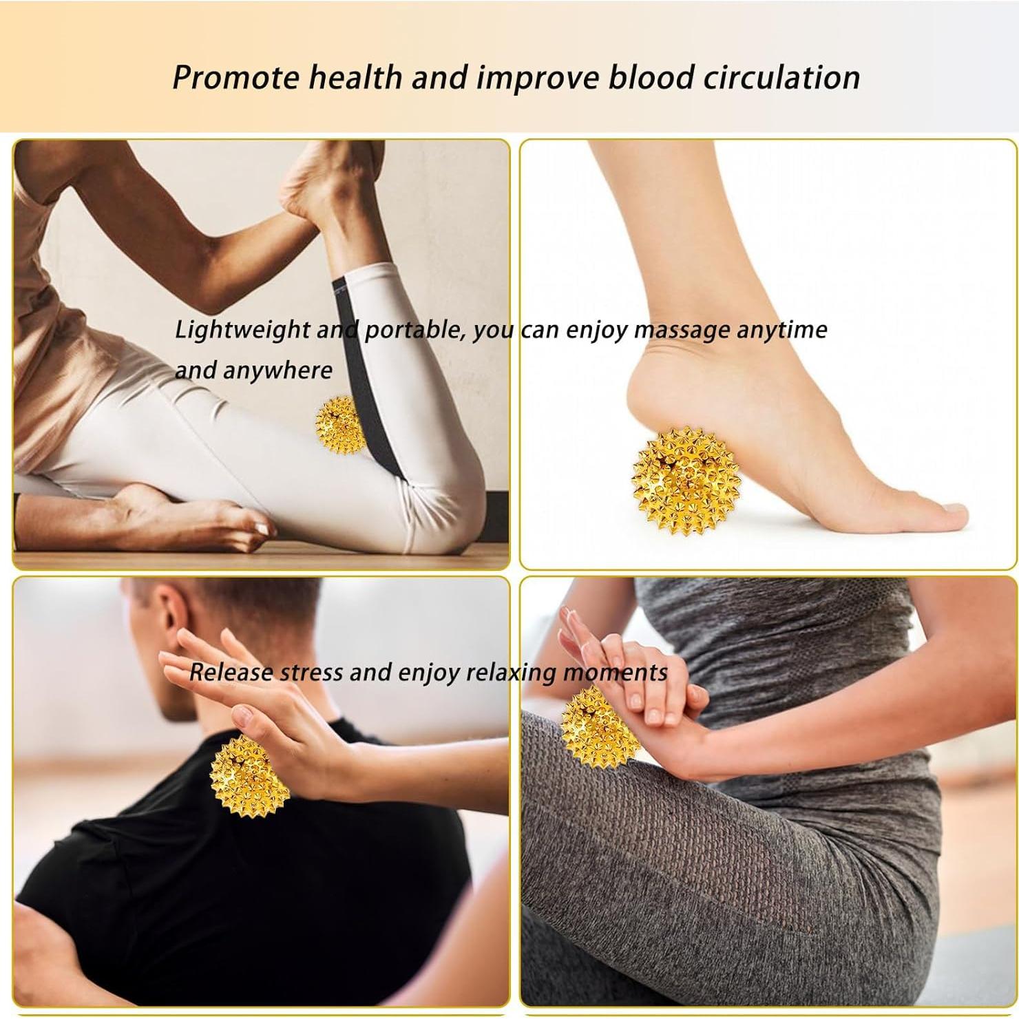 Juego de 2 Pelotas de Masaje Aetomtins 3.3cm Alivio Estrés