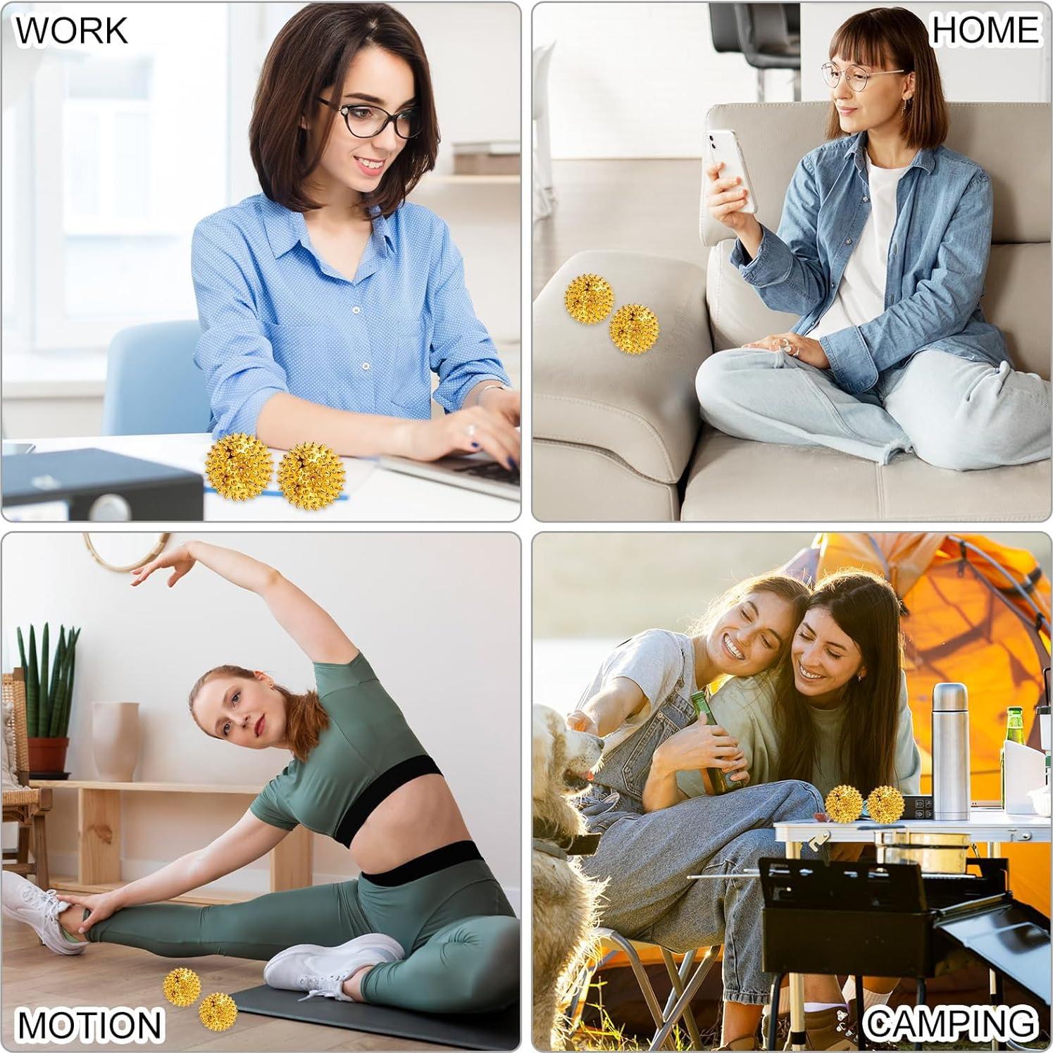 Juego de 2 Pelotas de Masaje Aetomtins 3.3cm Alivio Estrés