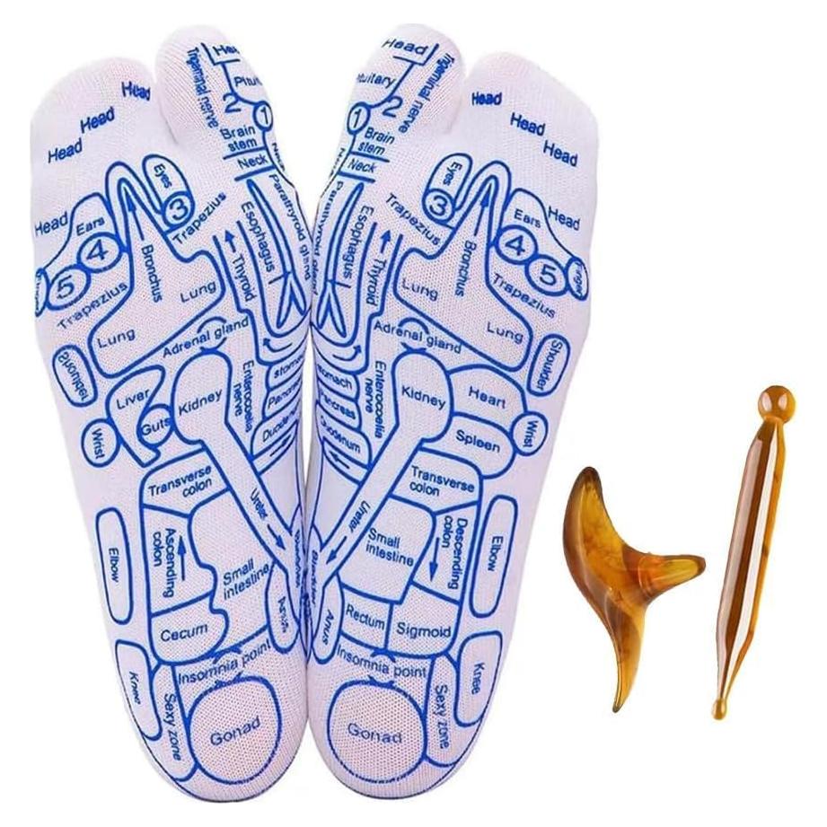 Calcetines de Masaje de Reflexología LinTsing con Herramientas