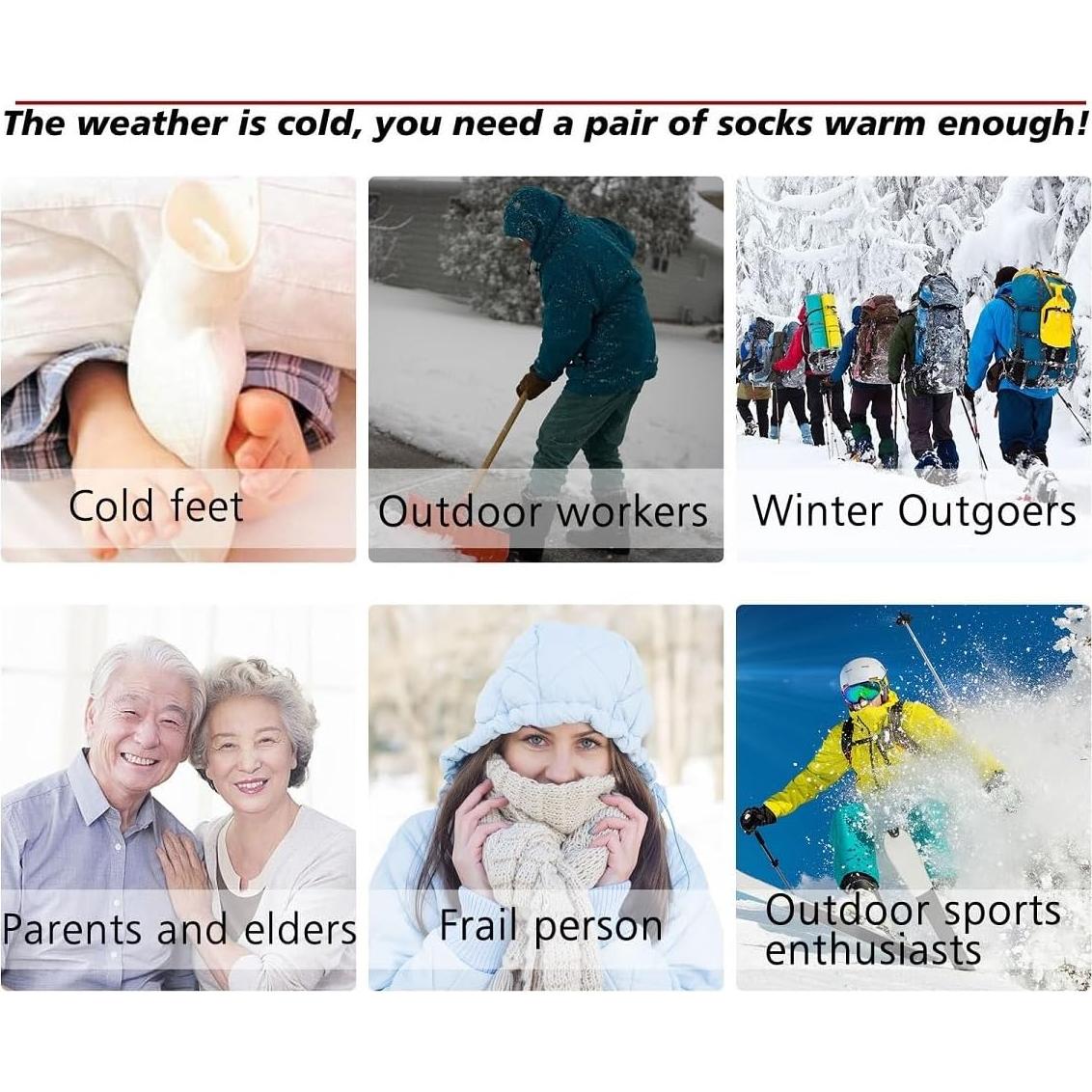 3 Pares de Calcetines Térmicos Autocalentables AFIZ Negro