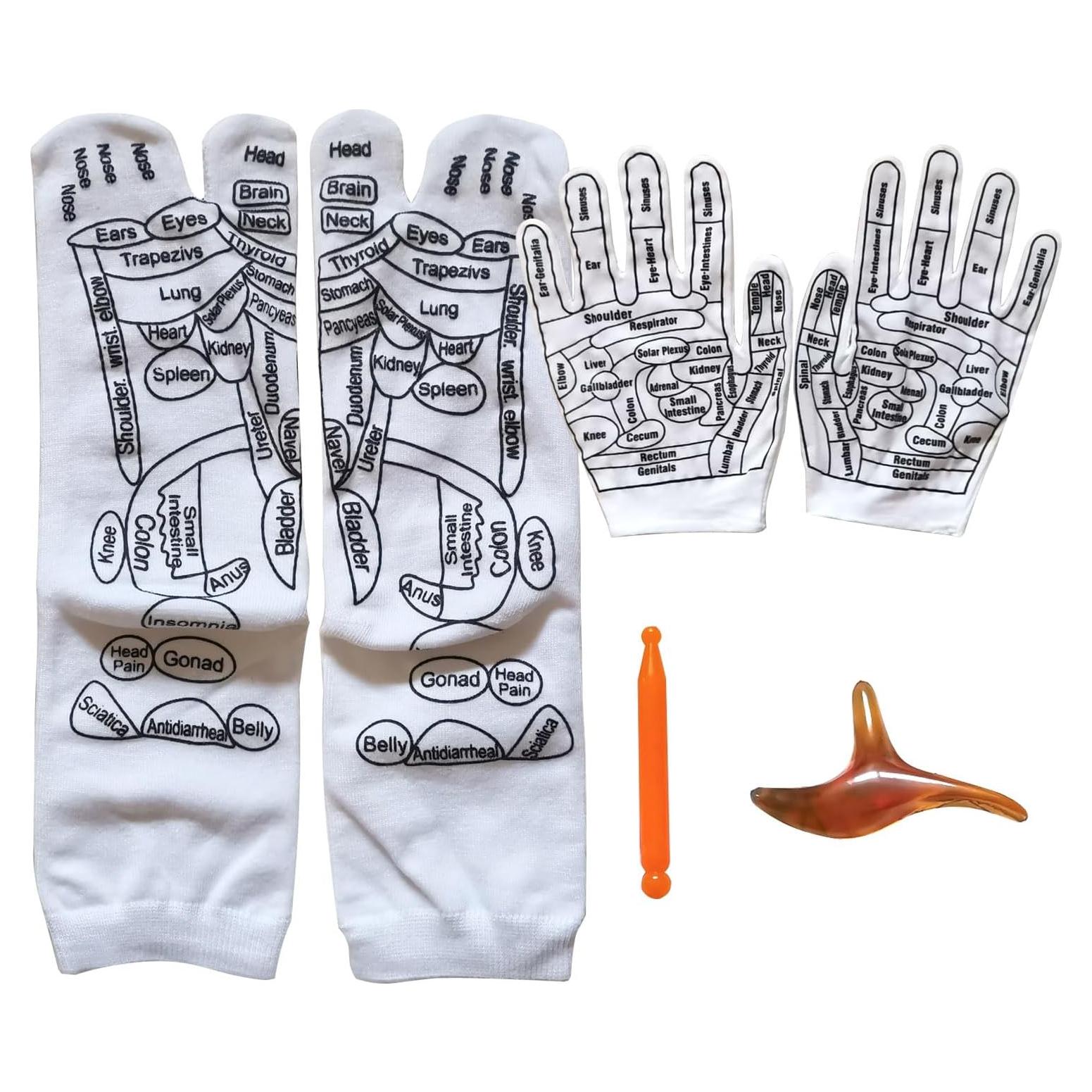 Calcetines de Reflexología Eco Moda Set de 4 para Masaje