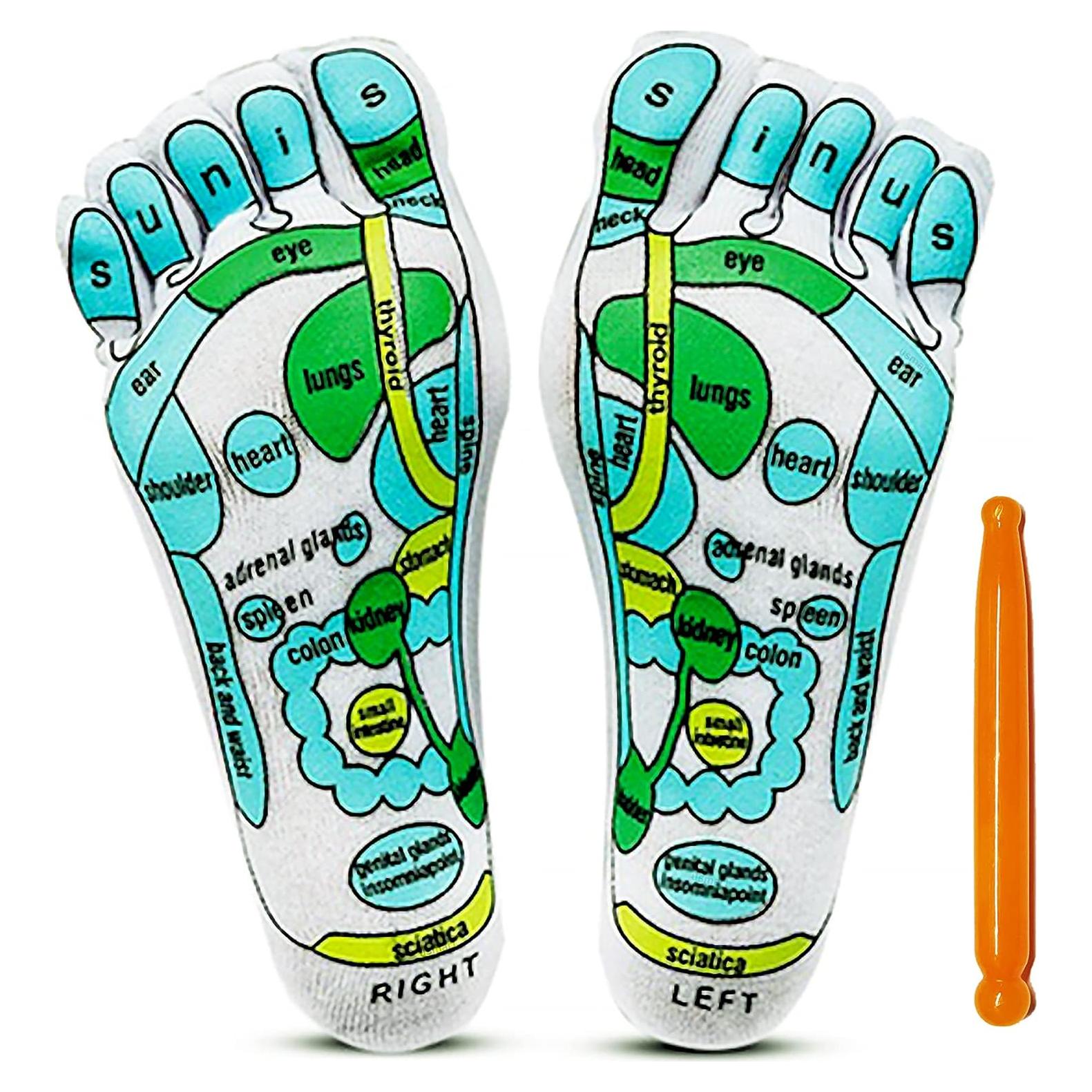 Calcetines de Reflexología Acupresión WZPUSMART 5 Dedos