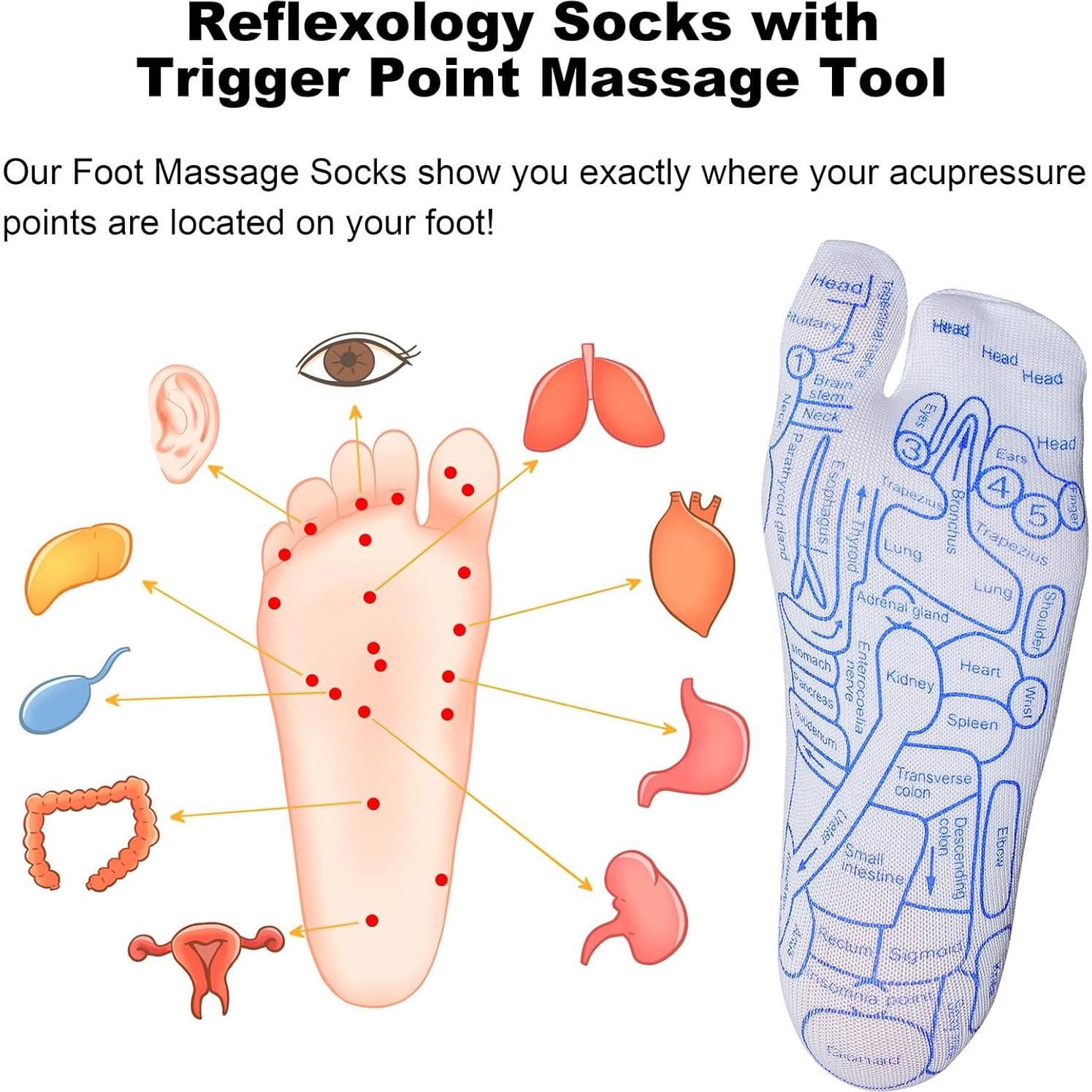Set de Calcetines de Reflexología GreatCase con Herramientas