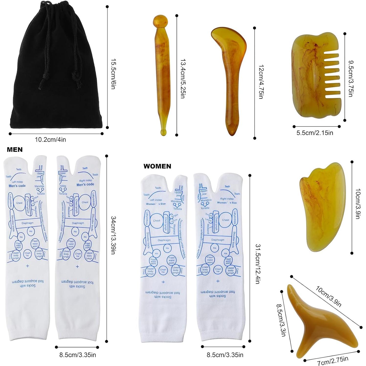 Set de Calcetines de Reflexología GreatCase con Herramientas