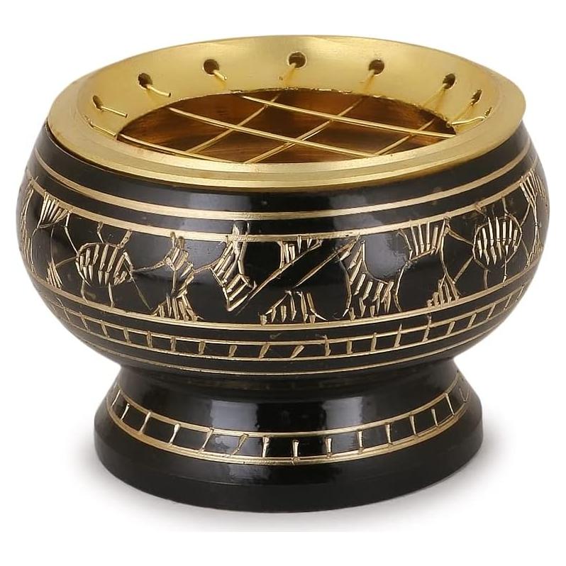 Tazón Quemador de Incienso Zap Impex® Latón Negro 5x5.5 cm