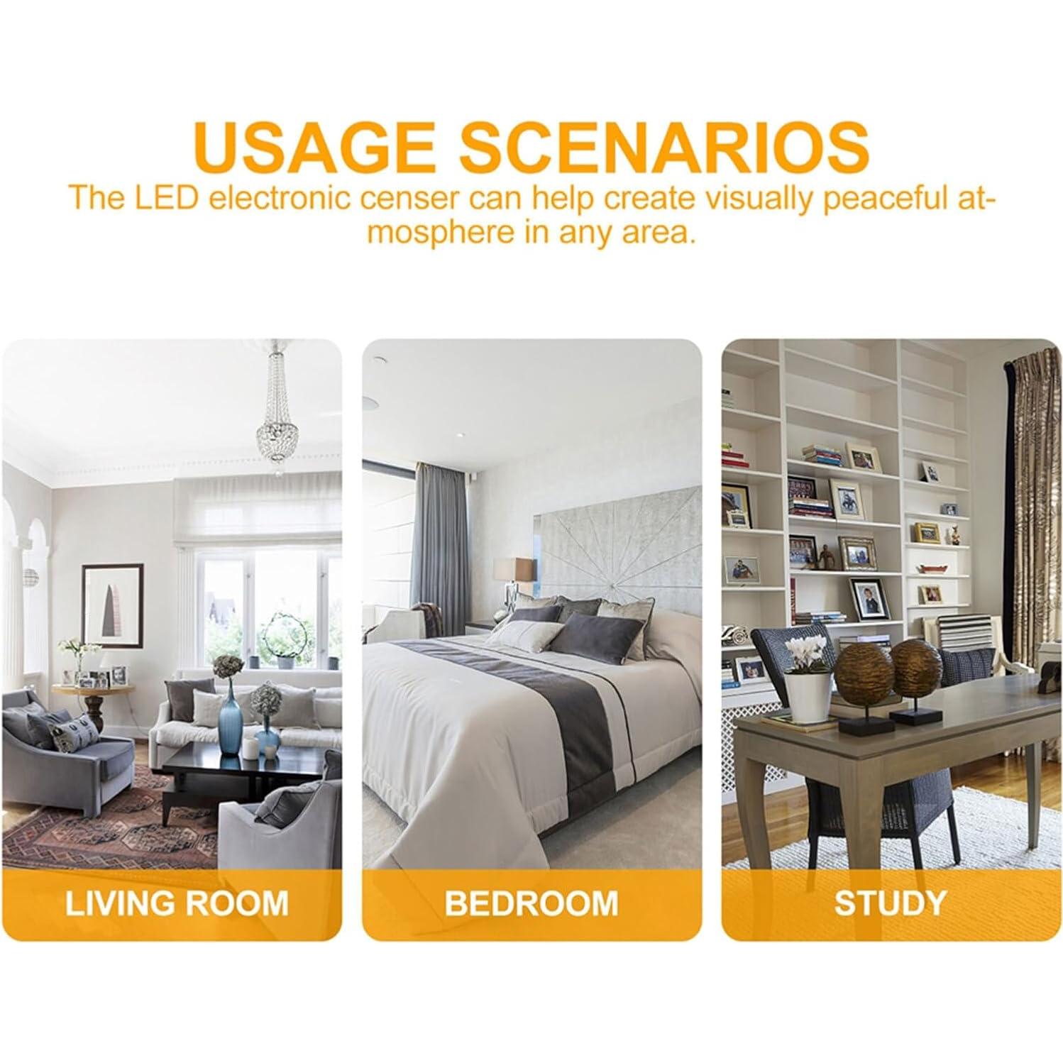 Horno de Incienso Electrónico LED Gadpiparty Dorado 16 cm