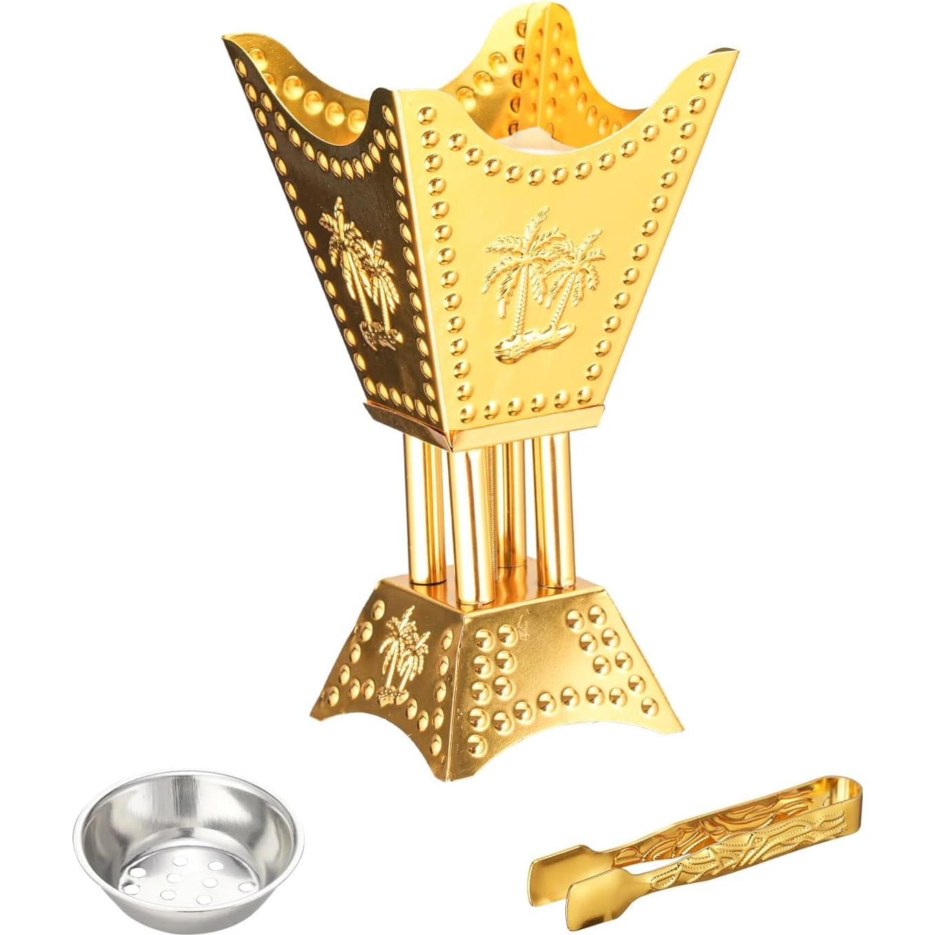 Horno de Incienso Eléctrico BATHATIC Dorado con Palma