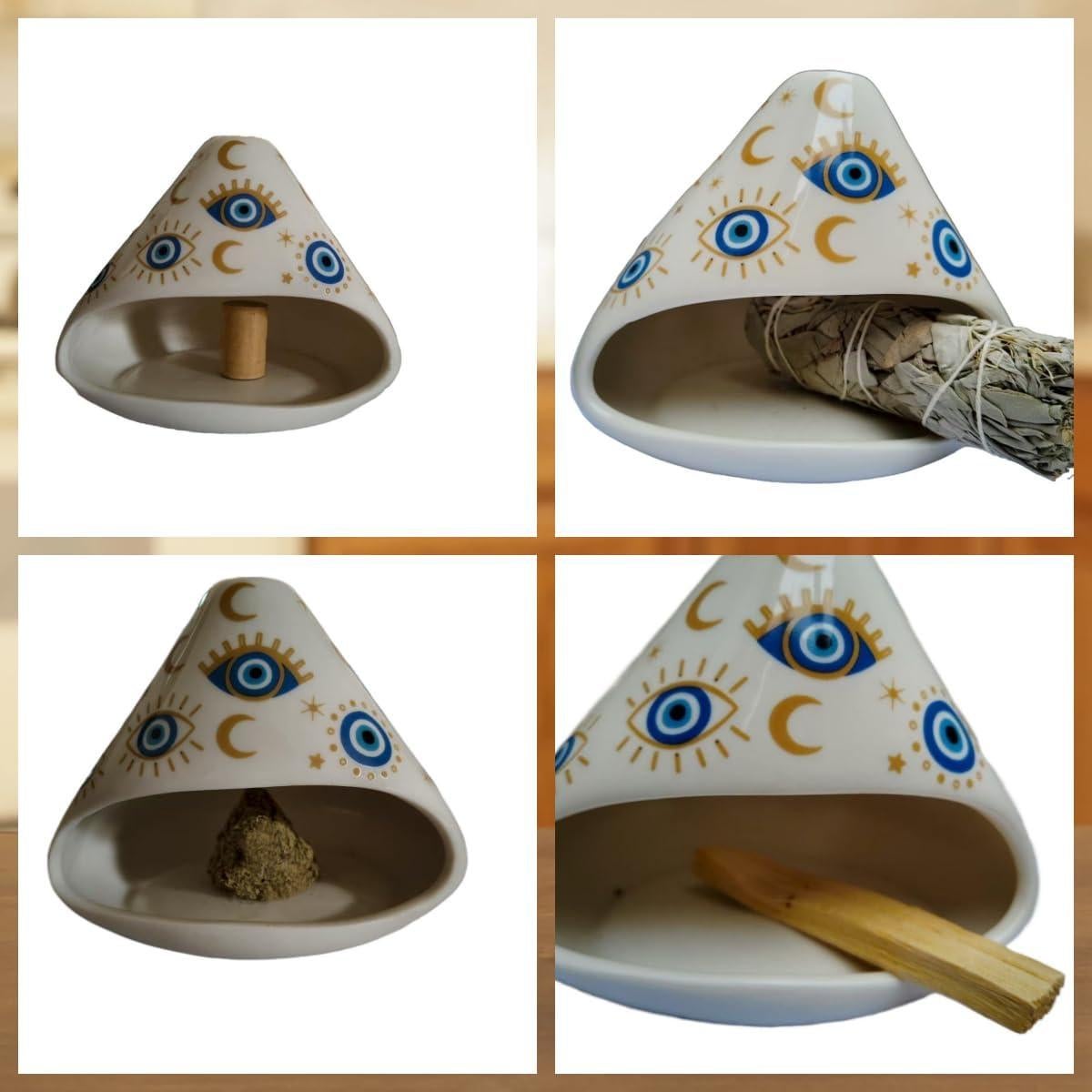 Soporte de Incienso Cerámica MAGPIE Ojo Maligno 7.62cm