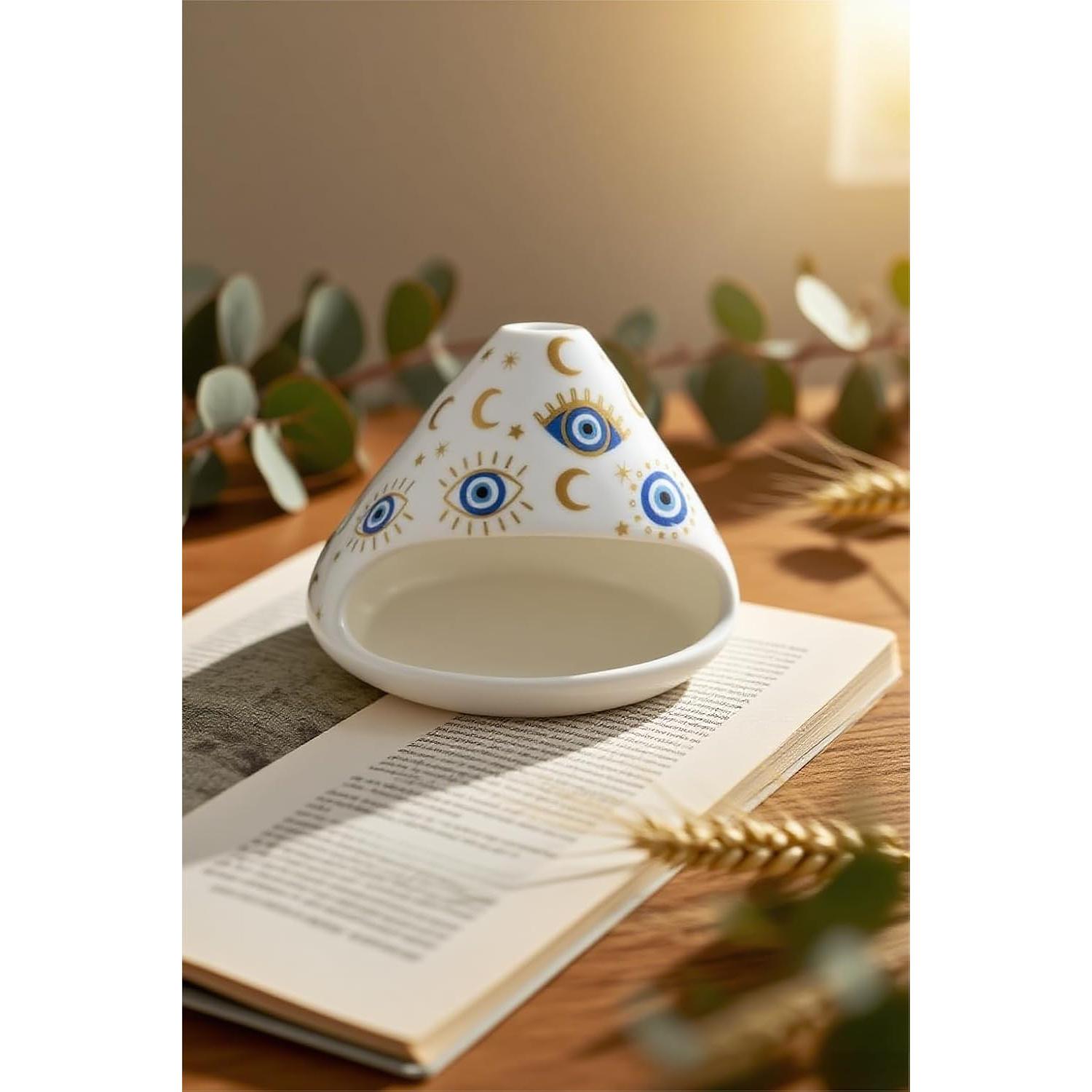 Soporte de Incienso Cerámica MAGPIE Ojo Maligno 7.62cm