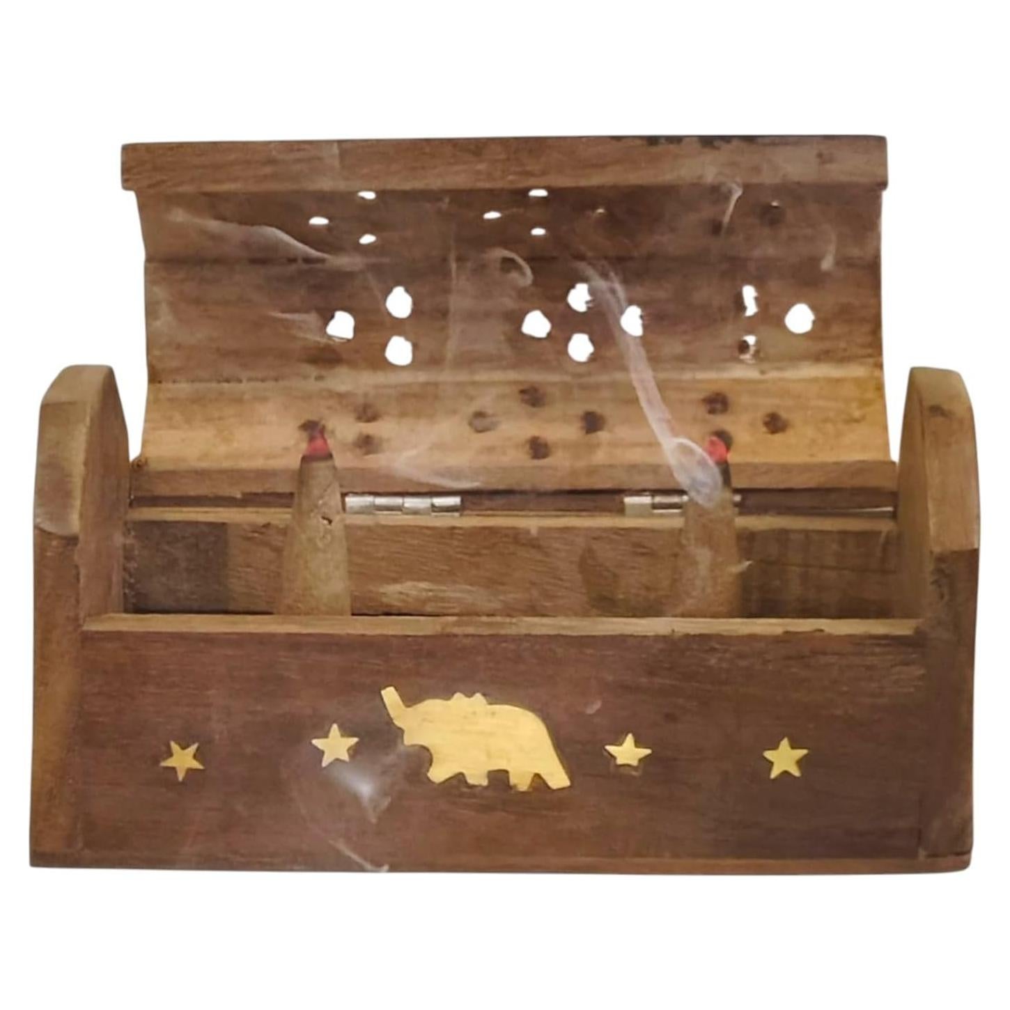 Caja quemador de conos de incienso Giftbrit Elefante 13.3x5.1 cm