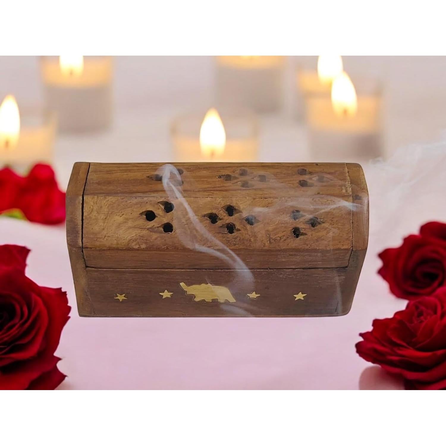 Caja quemador de conos de incienso Giftbrit Elefante 13.3x5.1 cm