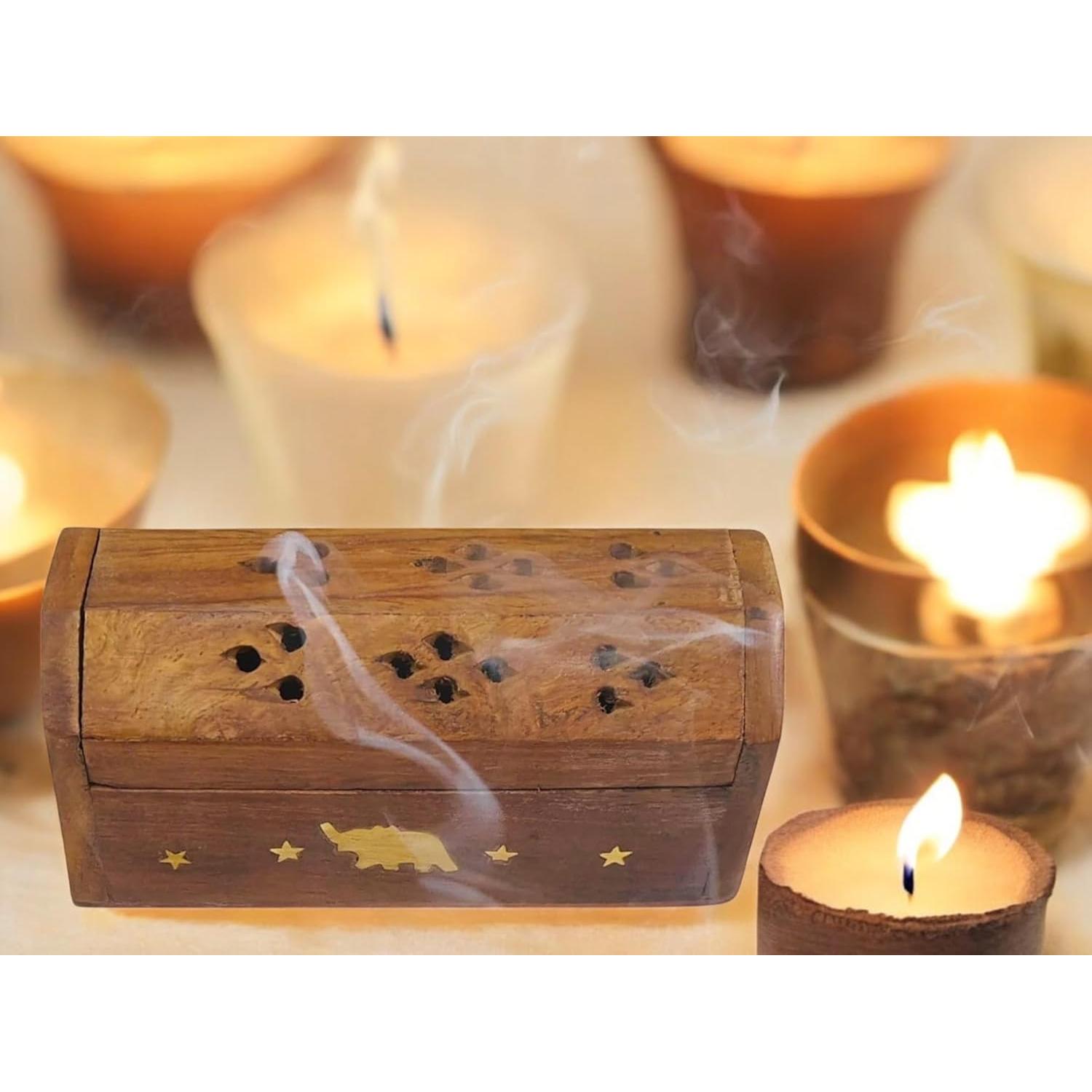 Caja quemador de conos de incienso Giftbrit Elefante 13.3x5.1 cm