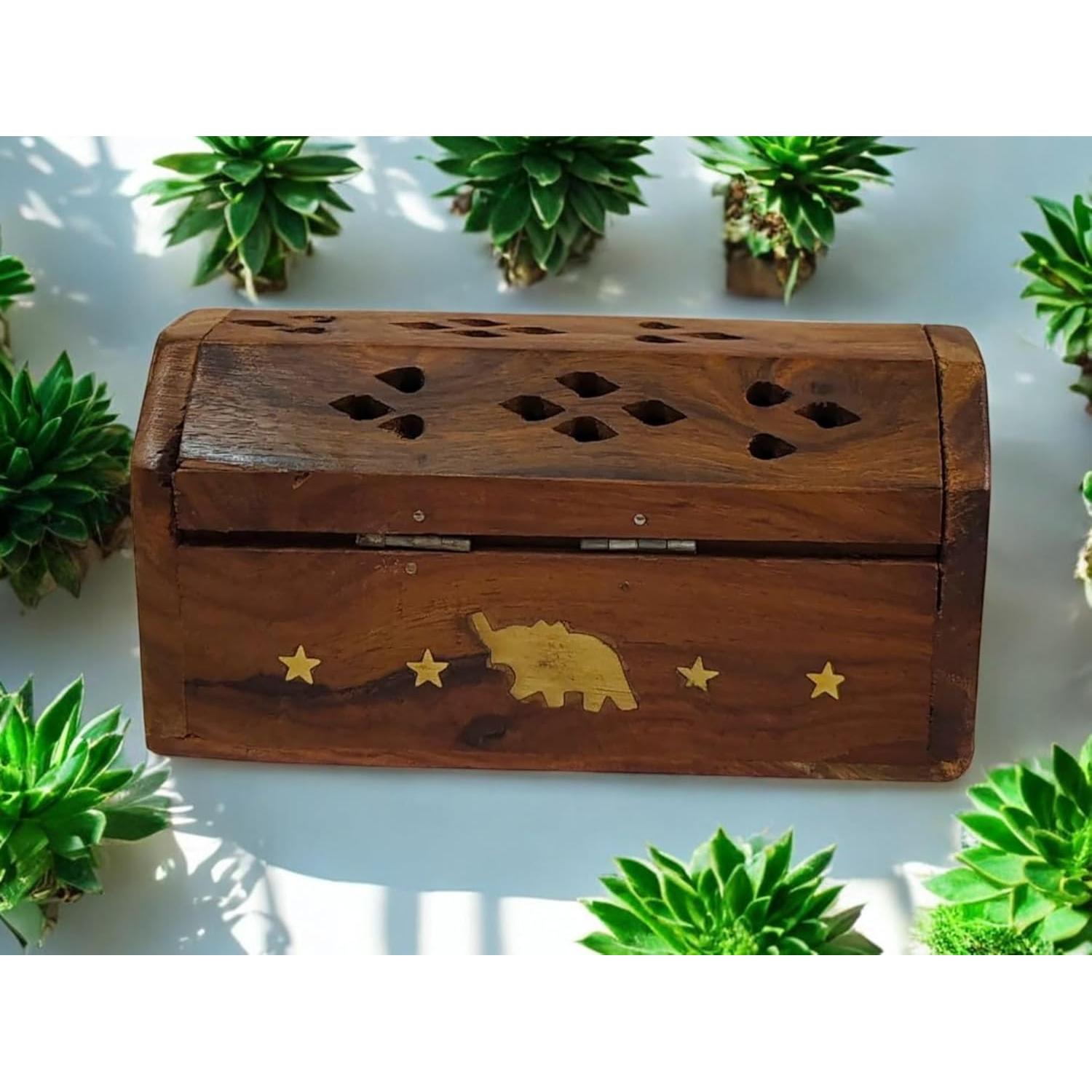 Caja quemador de conos de incienso Giftbrit Elefante 13.3x5.1 cm