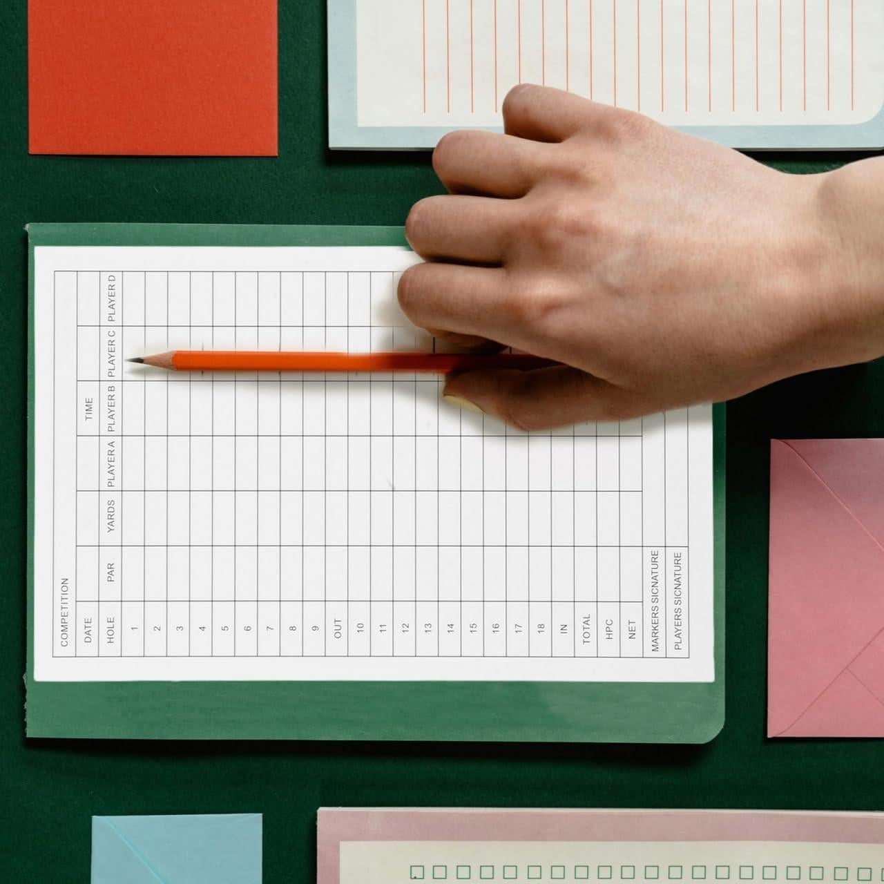 Tarjetas de Puntuación de Golf Baluue - 30 Hojas Recubiertas