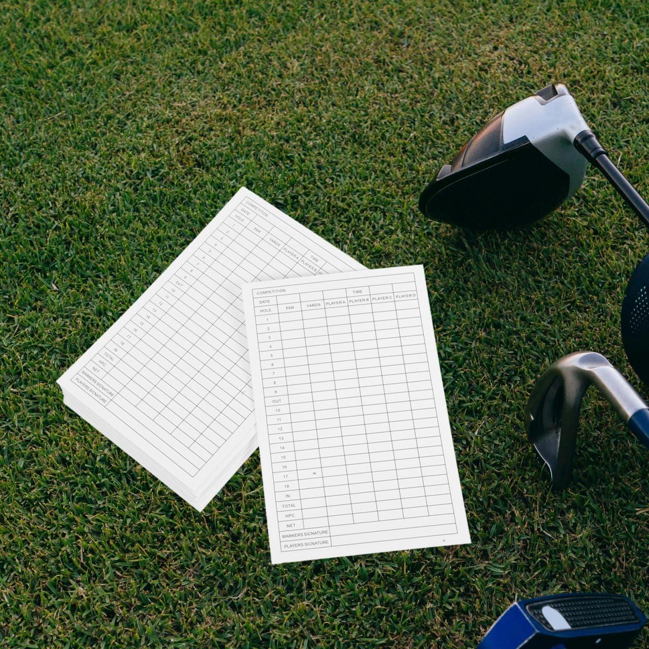Tarjetas de Puntuación de Golf Baluue - 30 Hojas Recubiertas