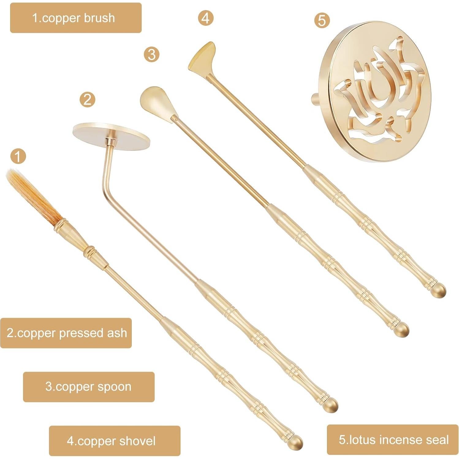 Kit de Fabricación de Incienso WEBEEDY 5 Piezas de Bronce