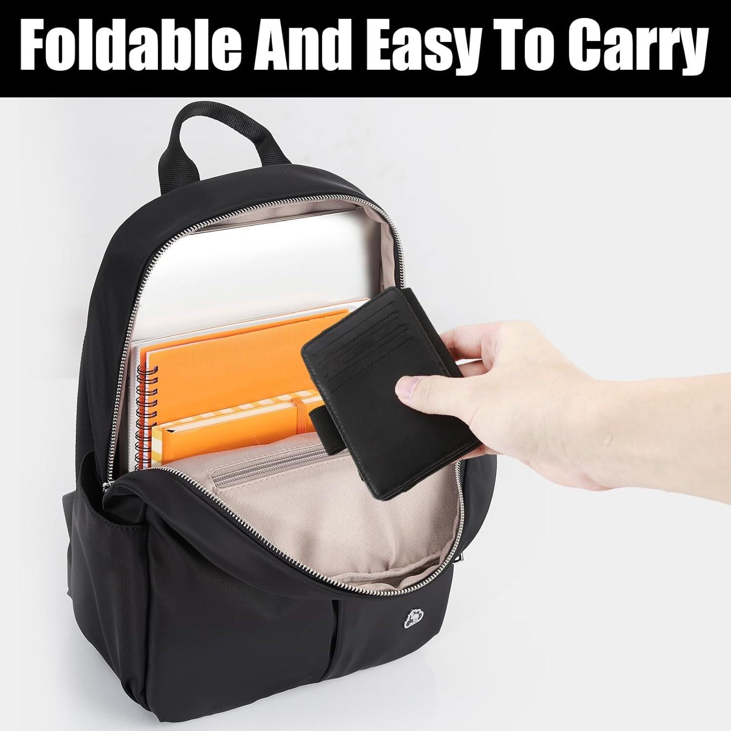 Cartera de Puntuación de Golf JEFBFBWE en Cuero Negro