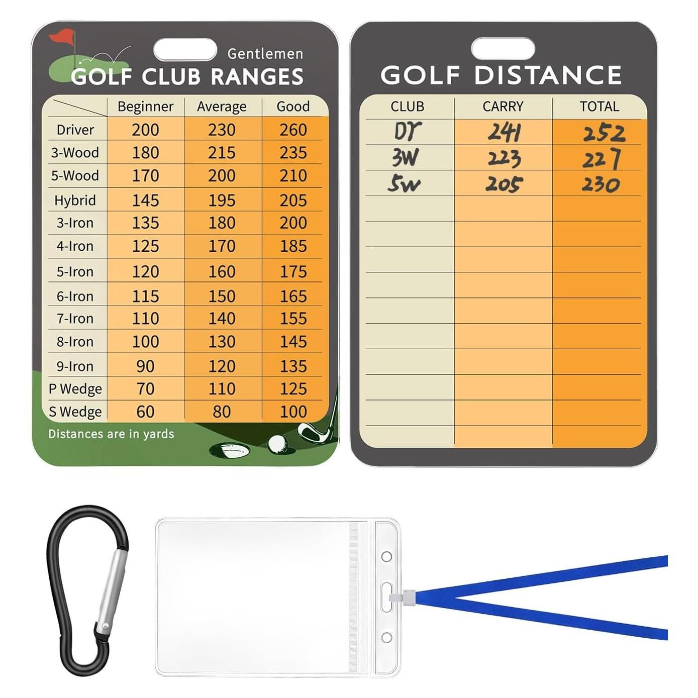 Tarjeta de Distancia para Golf Swooflia - Paquete de 2