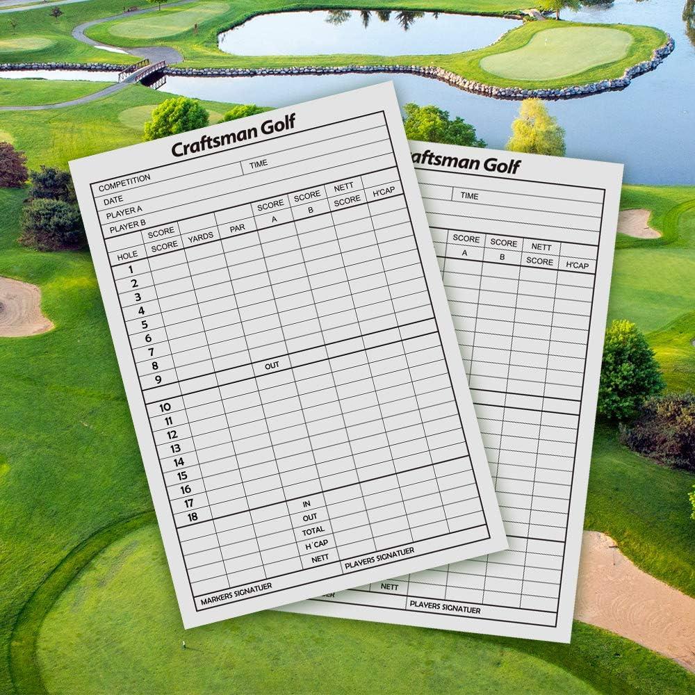Tarjetas de Puntuación Craftsman Golf 10pcs 9.4 x 13.9 cm