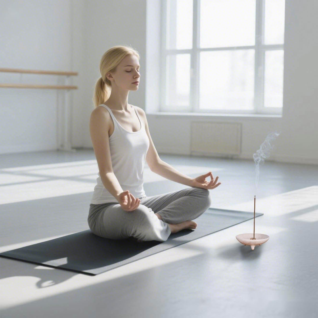 Soporte de Incienso Cerámica E-ROOM TREND 10.8 cm Blanco