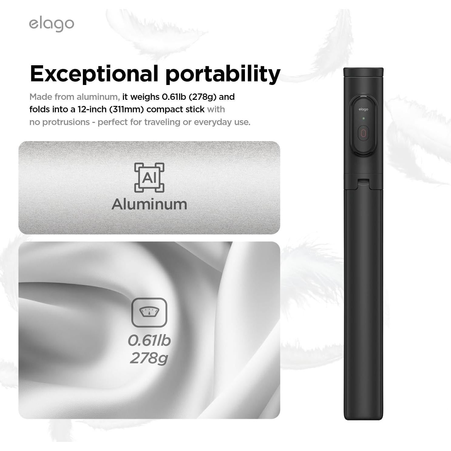 Trípode Selfie Stick Pro elago 149.86 cm Control Remoto Bluetooth