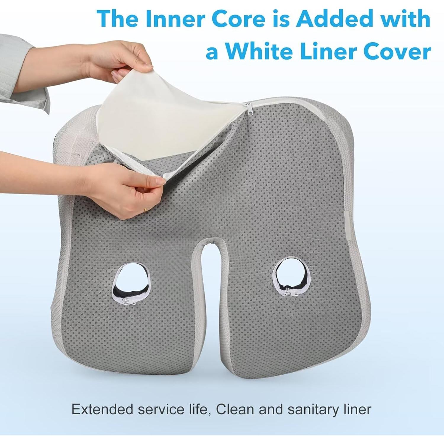 Cojín de Asiento Ergonómico OVRST 42cm Espuma Viscoelástica