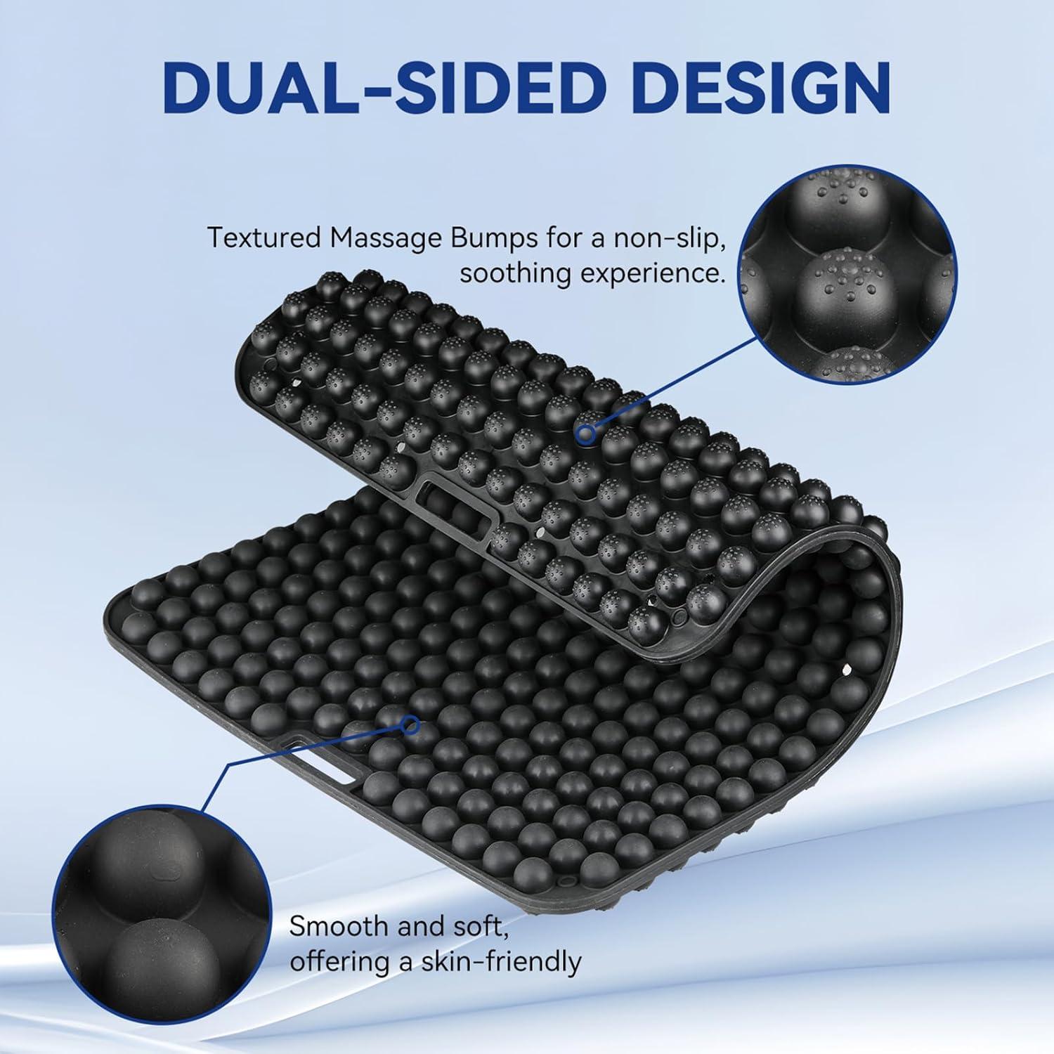 Cojín de Asiento Antideslizante HKDiRedy 43x37 cm Negro