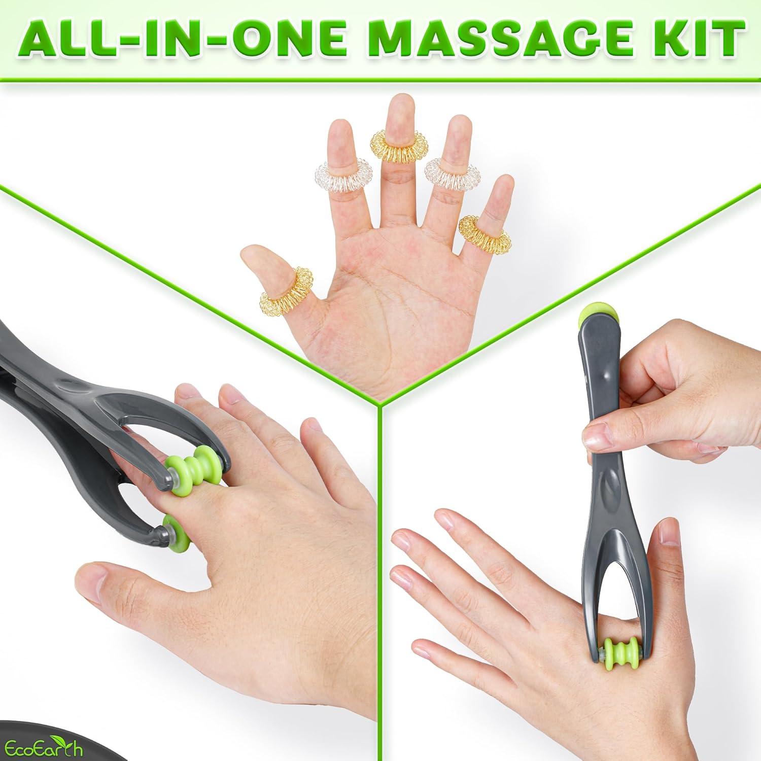 Juego de Masaje para Dedos y Manos EcoEarth - 7 Piezas