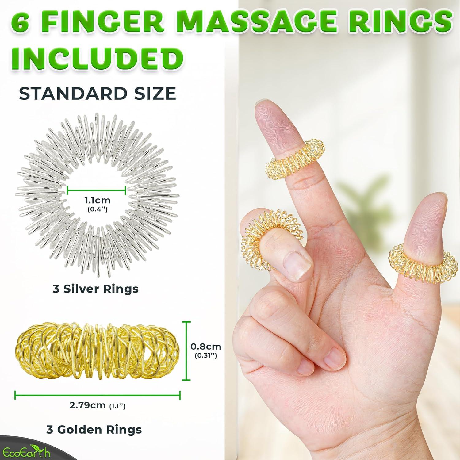 Juego de Masaje para Dedos y Manos EcoEarth - 7 Piezas