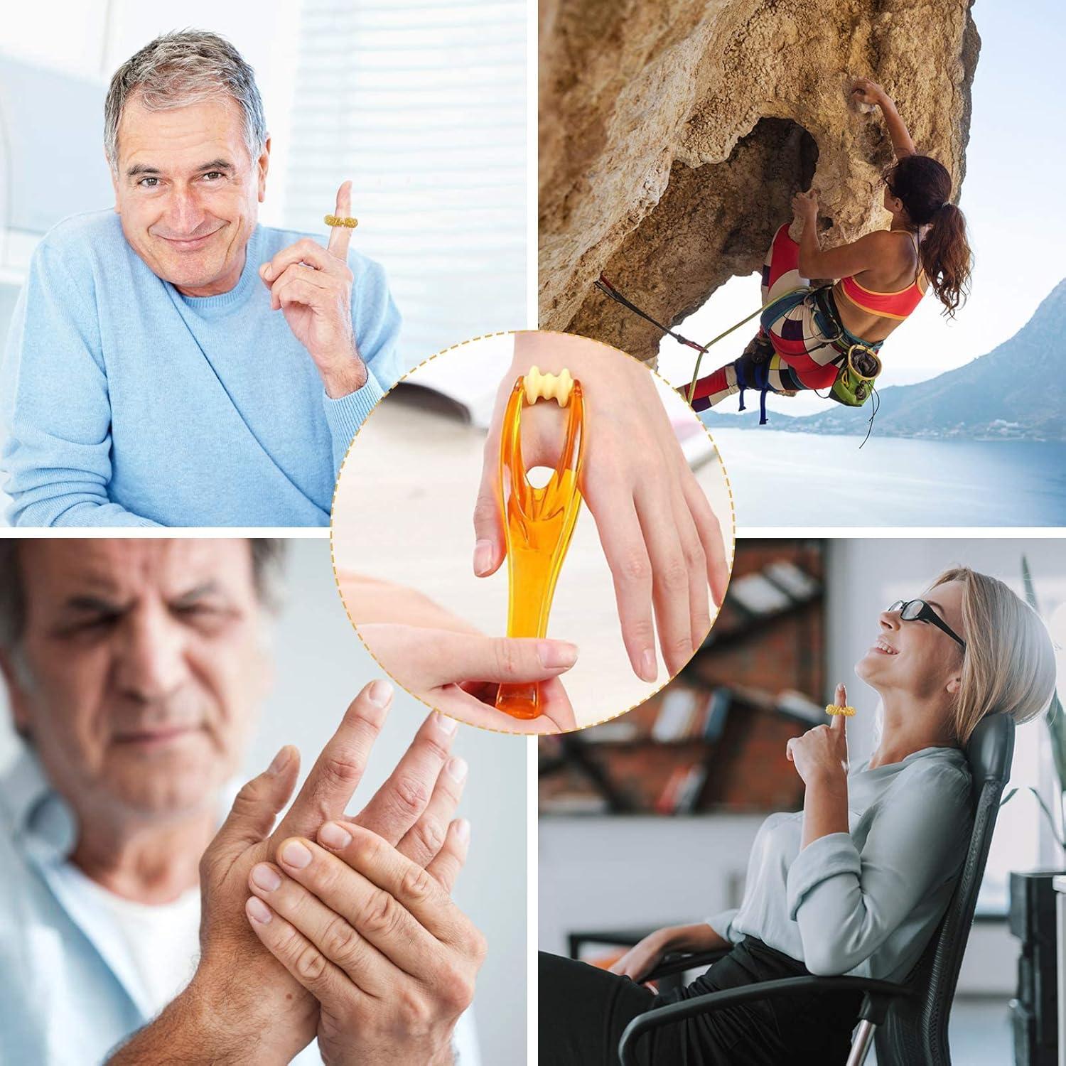 Juego de Rodillo Masajeador de Dedos y Anillos Acupresión