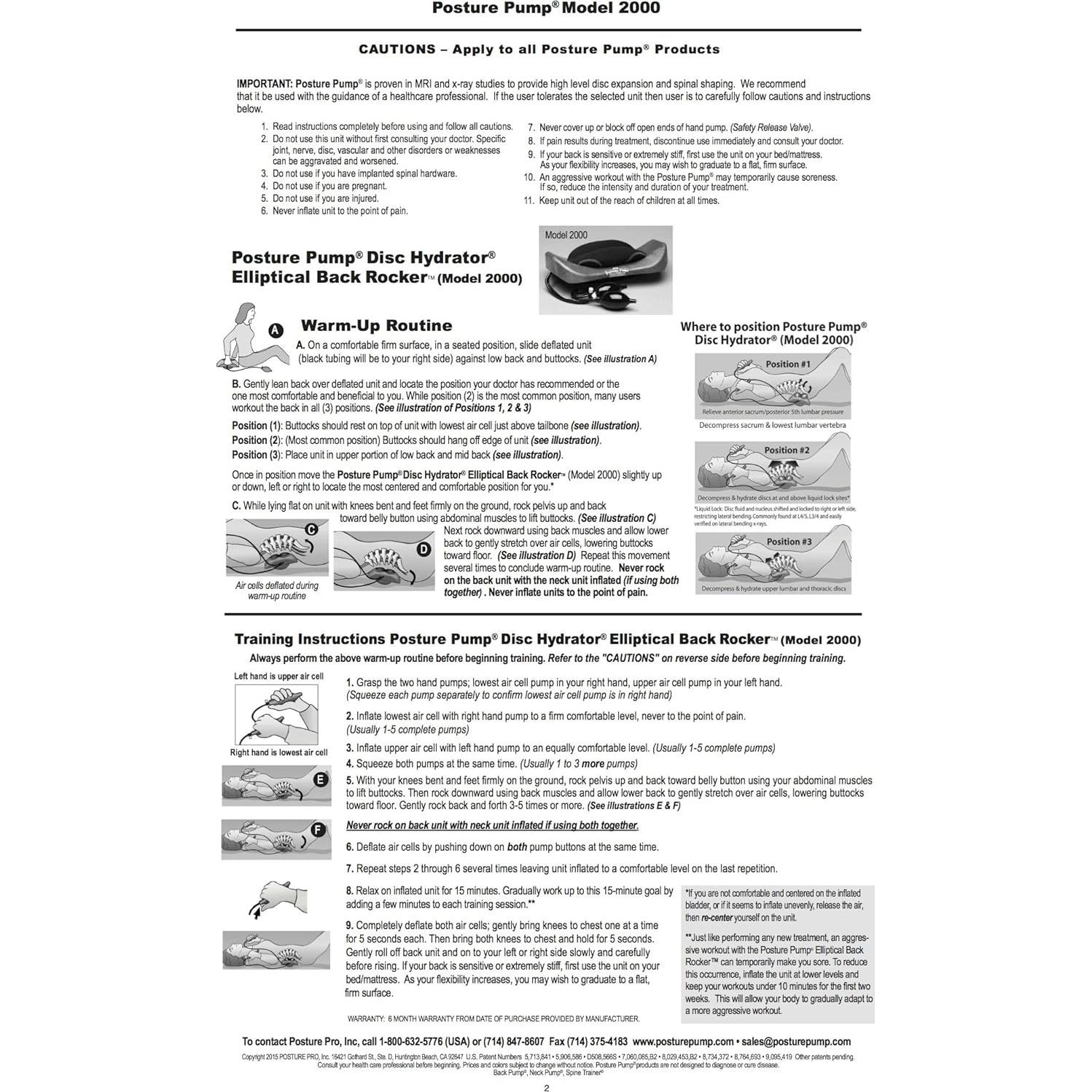 Estirador de Espalda Posture Pump 2000 - Alivio Dolor Lumbar