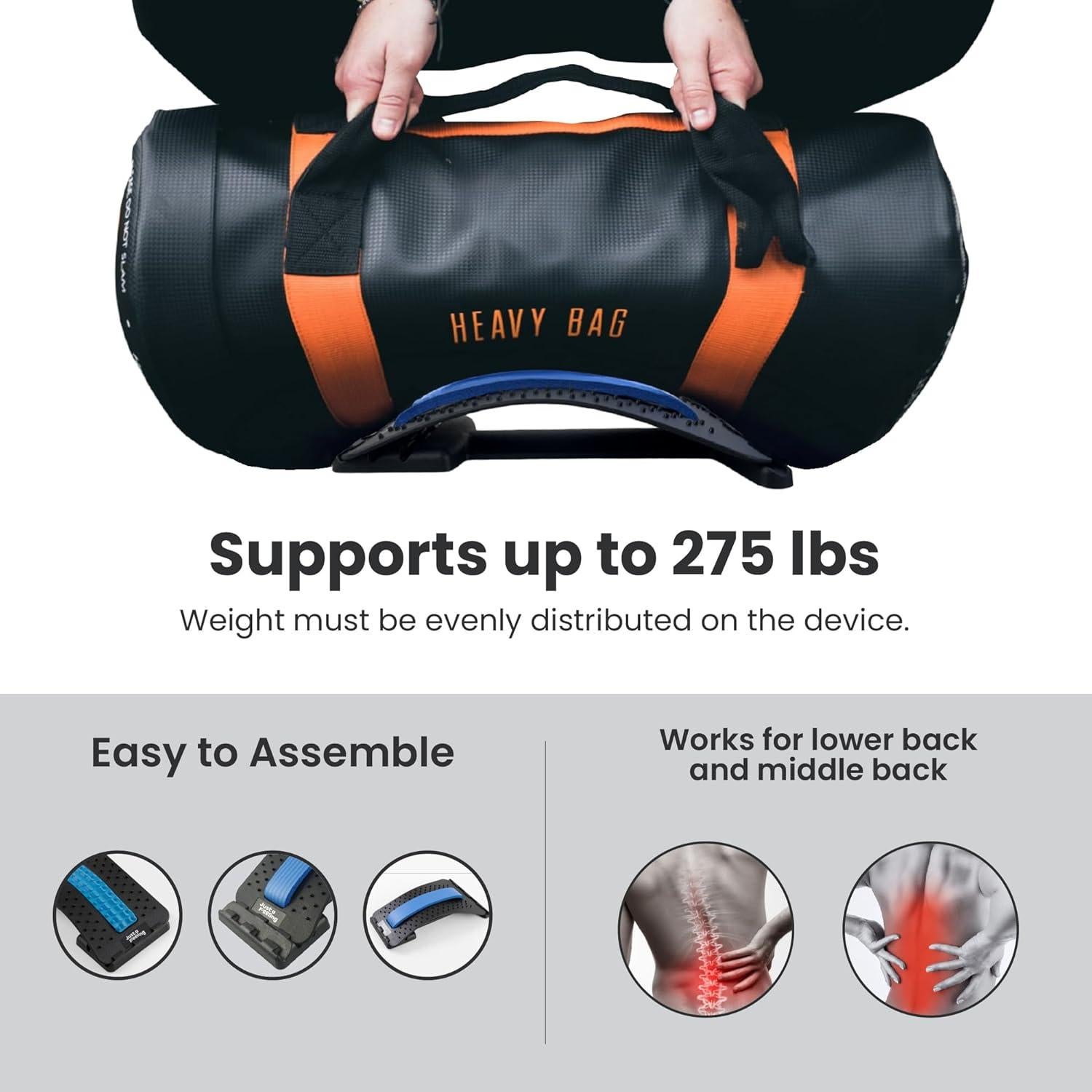 Estirador de Espalda Solo Una Sensación - 3 Niveles Ajustables