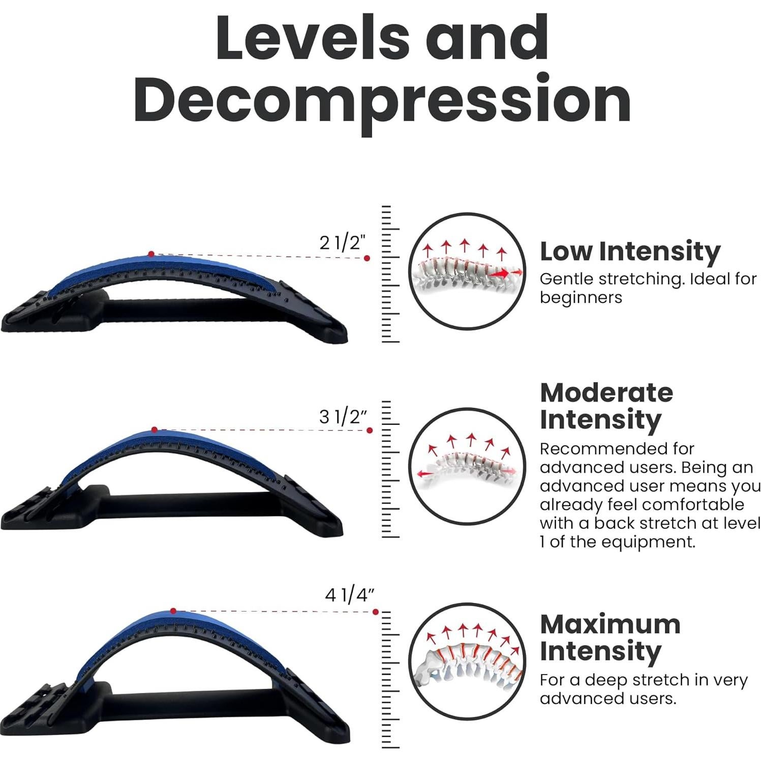 Estirador de Espalda Solo Una Sensación - 3 Niveles Ajustables