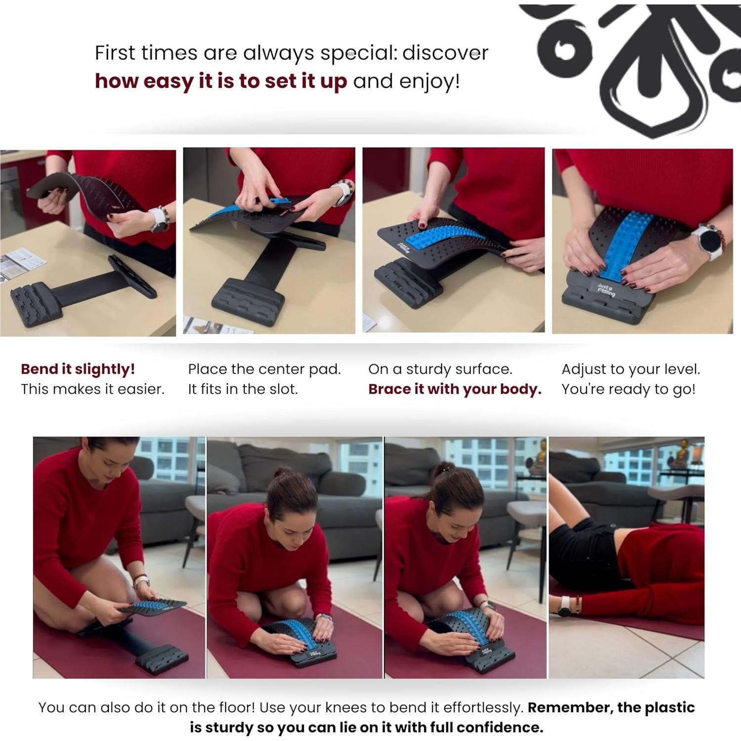 Estirador de Espalda Solo Una Sensación - 3 Niveles Ajustables