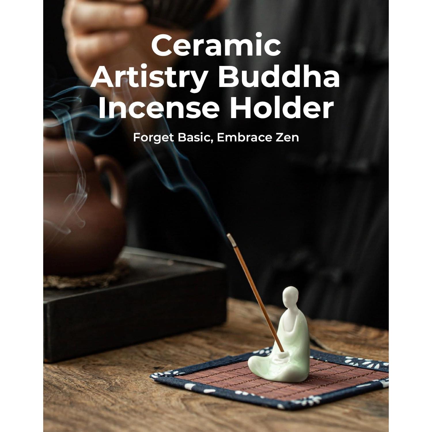 Soporte para Incienso Zen TEAVOR - Buda Sin Rostro Cerámica