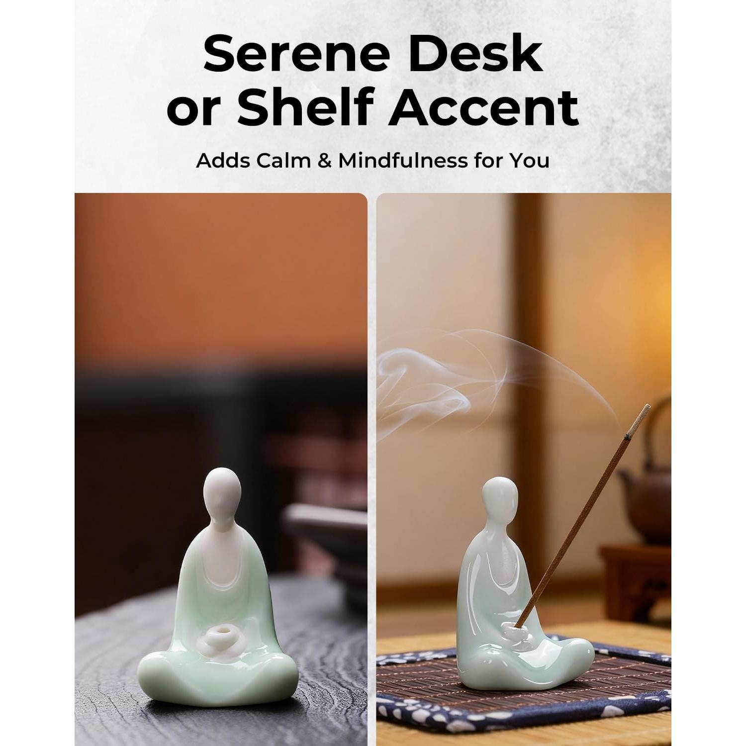 Soporte para Incienso Zen TEAVOR - Buda Sin Rostro Cerámica