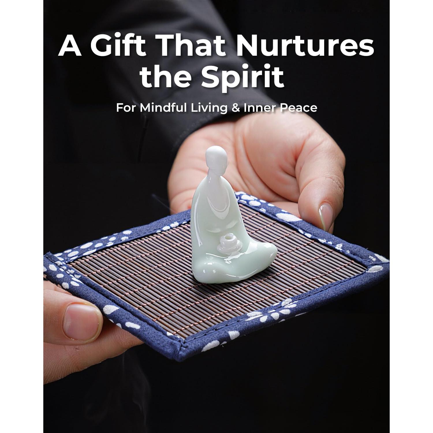 Soporte para Incienso Zen TEAVOR - Buda Sin Rostro Cerámica