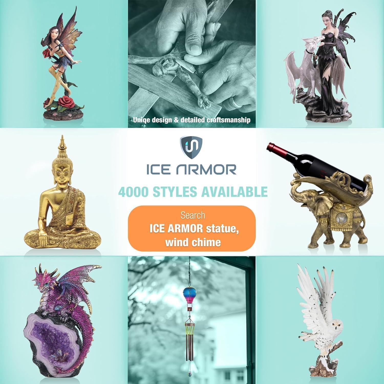 Soporte de Incienso HIELO ARMOR 12.7 cm Buda Dorado Decoración