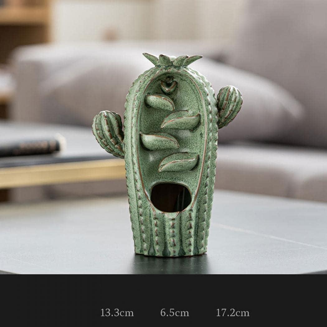 Quemador de Incienso de Retroceso Cactus YYW con 20 Conos