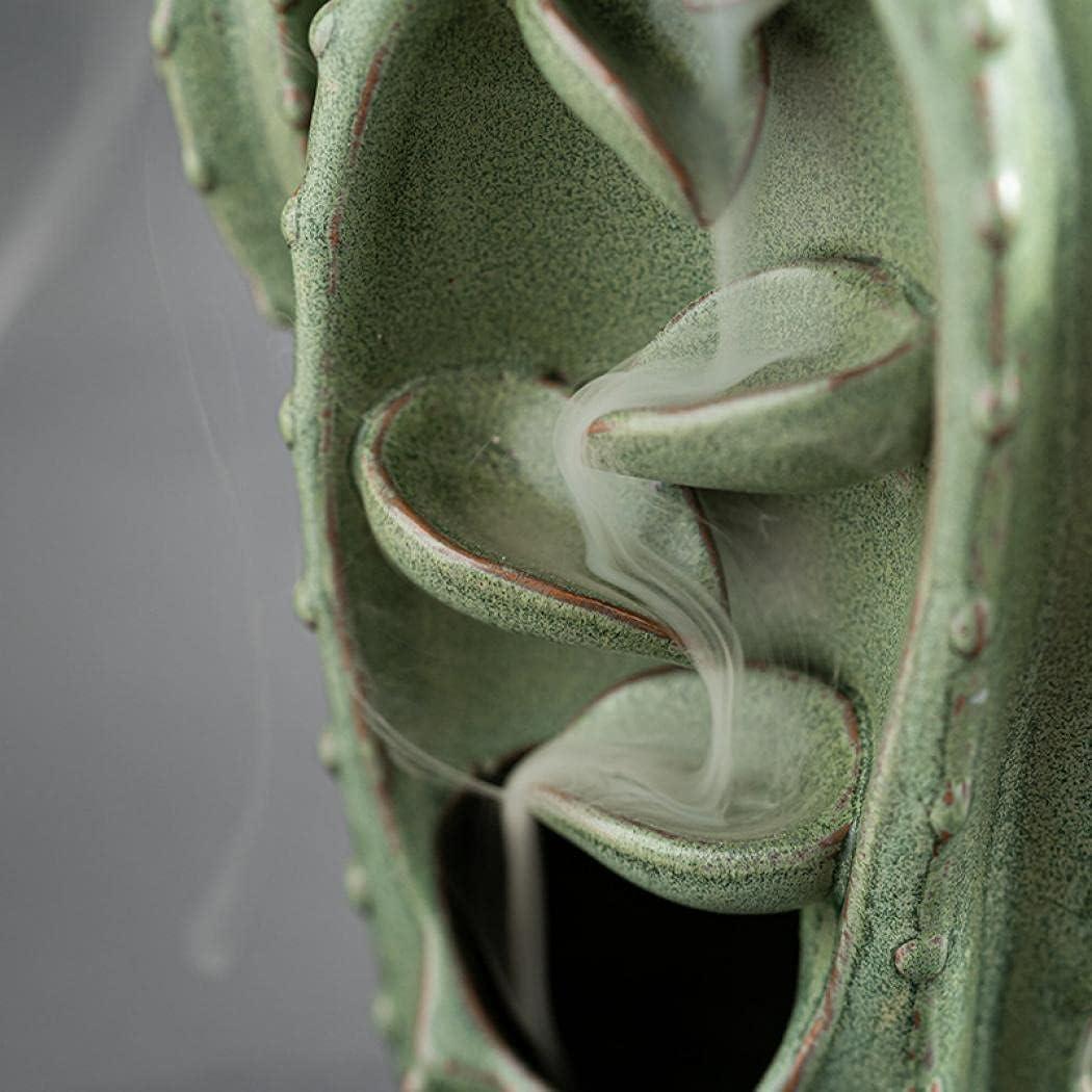 Quemador de Incienso de Retroceso Cactus YYW con 20 Conos