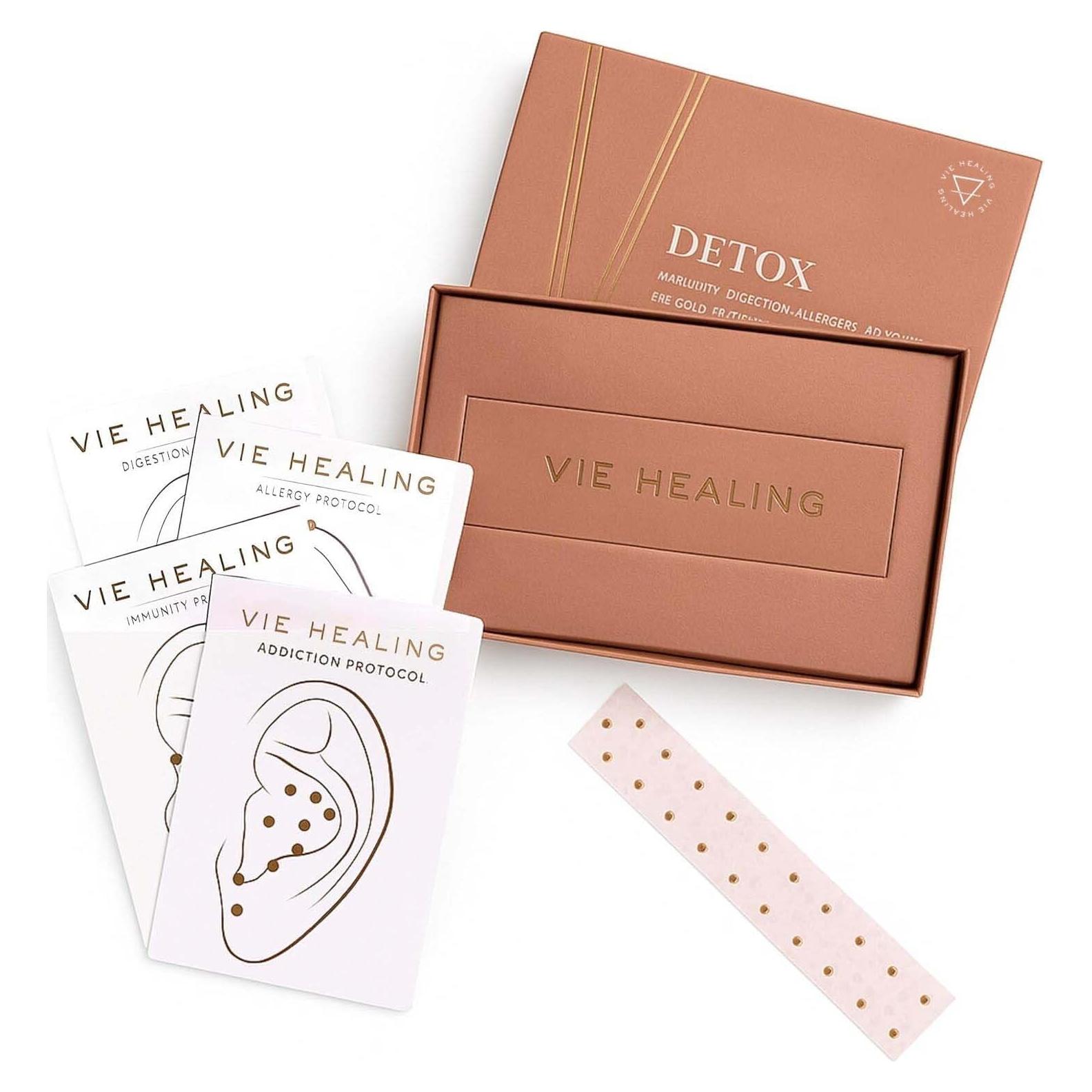 Kit de Acupresión con Semillas de Oído de Oro 24k Vie Healing