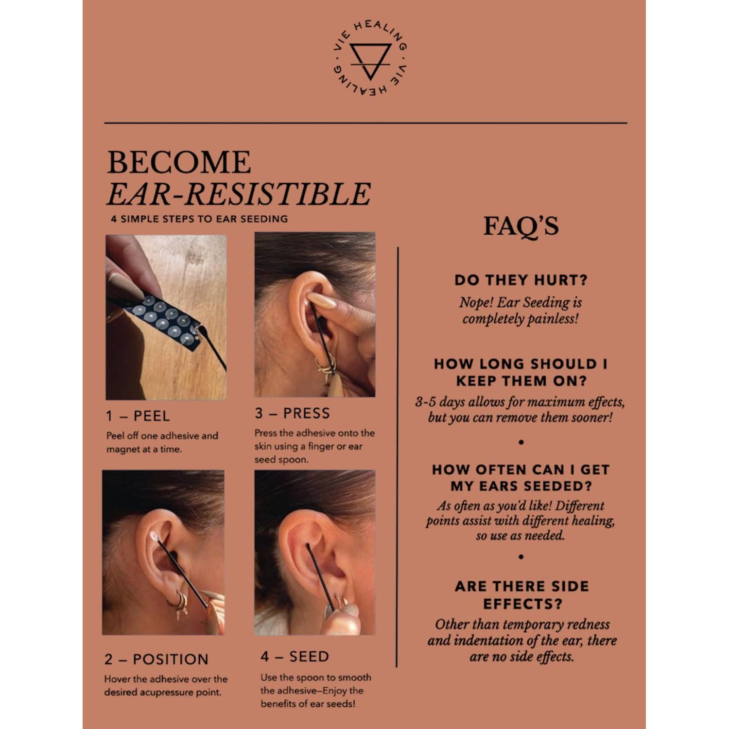 Kit de Acupresión con Semillas de Oído de Oro 24k Vie Healing