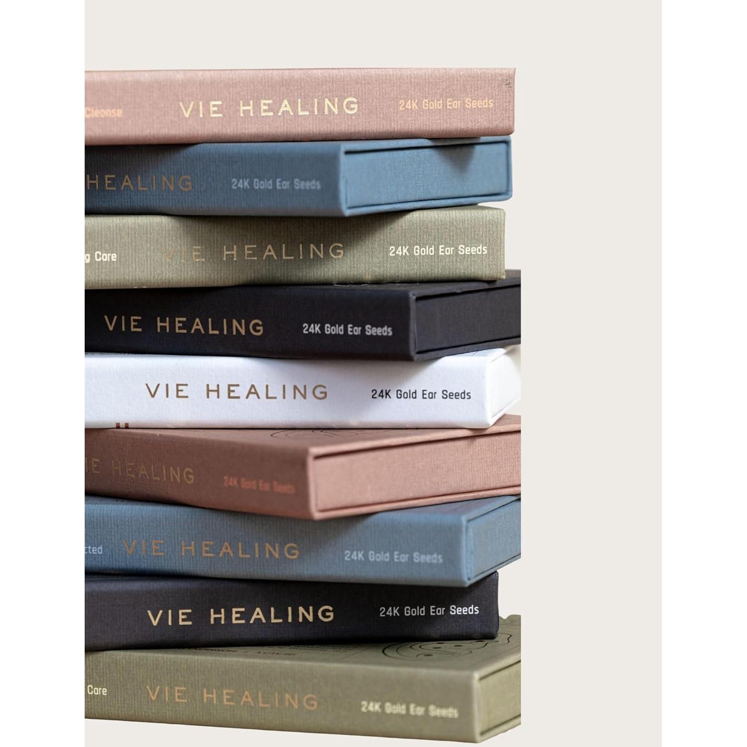 Kit de Acupresión con Semillas de Oído de Oro 24k Vie Healing