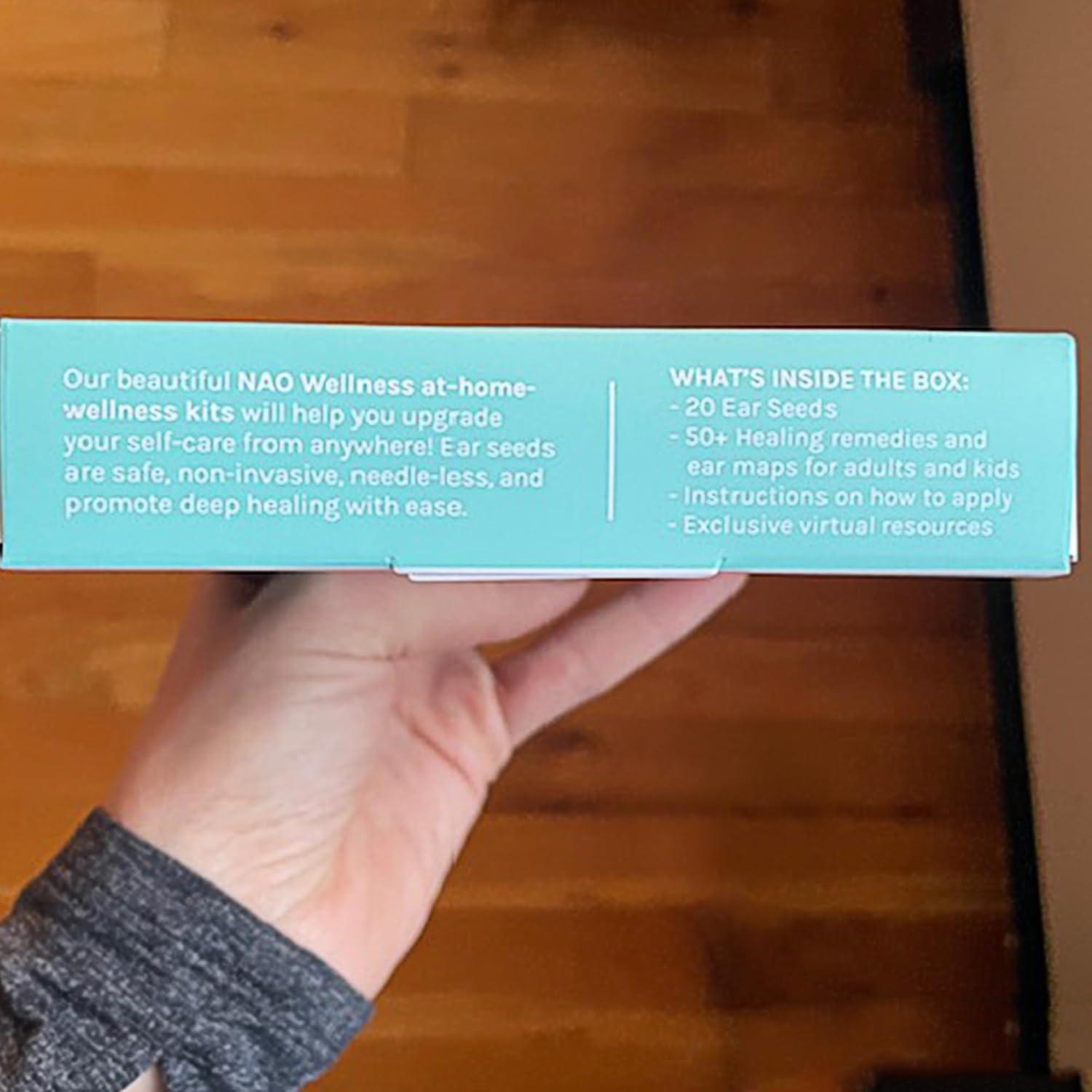 Semillas de Oído de Oro 24K NAO Wellness - Kit Acupuntura 20 Piezas