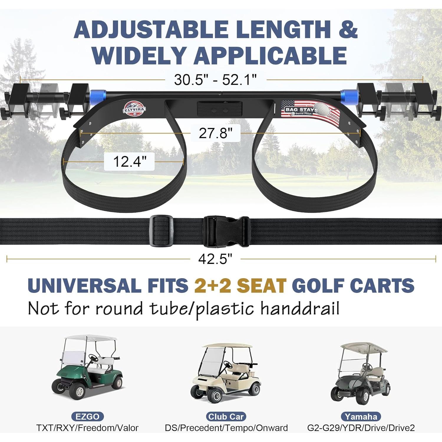 Soporte para bolsa de carrito de golf Clyvira QBZJ-100 ajustable