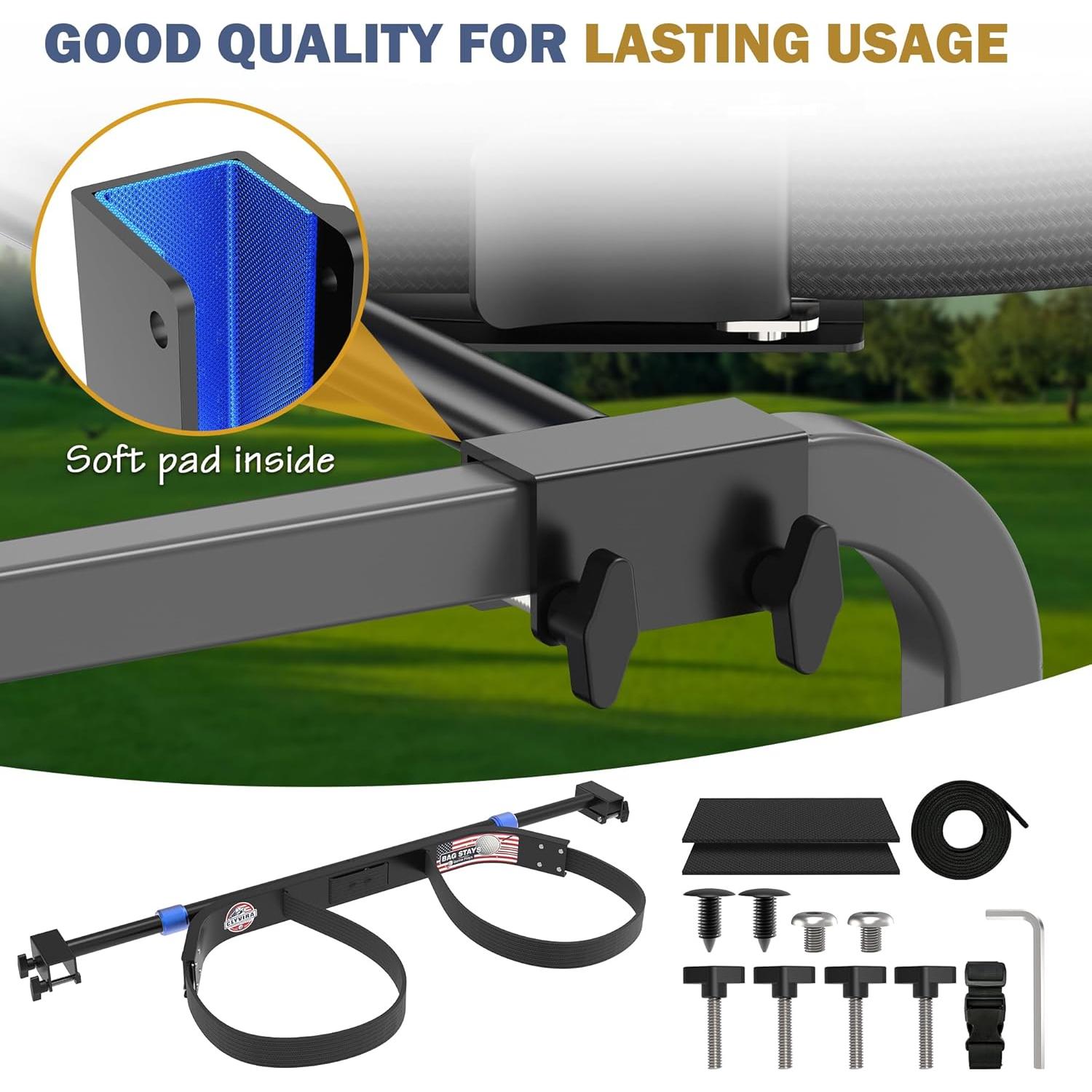 Soporte para bolsa de carrito de golf Clyvira QBZJ-100 ajustable